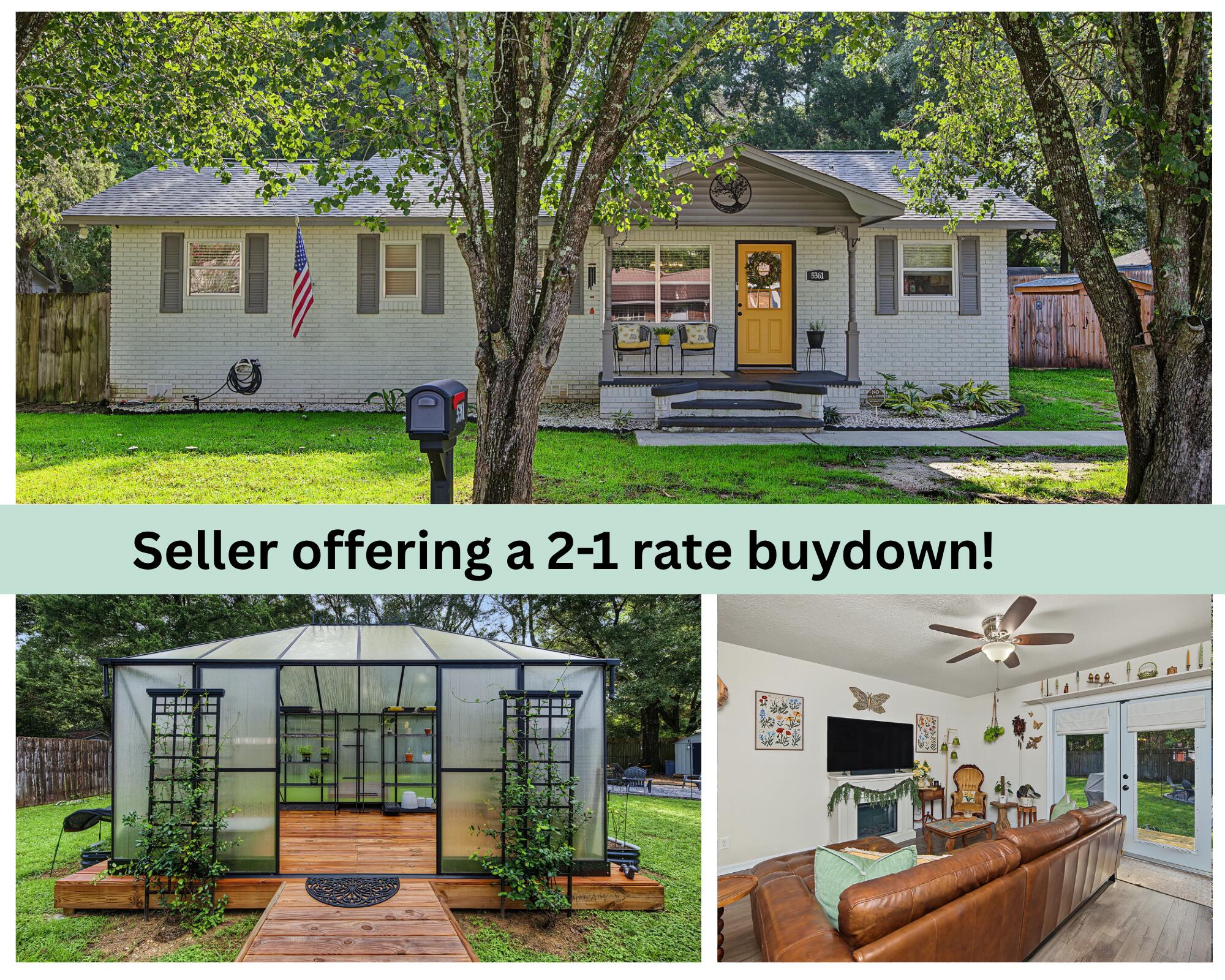 CHECK OUT THIS BACKYARD! This charming 3-bedroom, 2-bath home offers inviting spaces inside and a backyard made for enjoying the outdoors! The kitchen features granite countertops, a gorgeous backsplash, and stainless steel appliances, while LVP flooring flows throughout the main living areas for easy everyday living.
A formal dining area provides the perfect space for meals and gatherings, and the spacious living room overlooks the backyard, bringing in plenty of natural light. The roomy primary suite includes a walk-in closet and its own private entrance to the backyard.

Speaking of the backyard, this one is amazing! Enjoy a 13x9 greenhouse, fire pit area, two deck spaces, a kayak stand, two additional storage sheds, and even dedicated motorcycle storage. Whether you love gardening, entertaining, outdoor hobbies, or simply having plenty of room to spread out, this backyard delivers.
Packed with charm, functionality, and unique extras, this home is ready for its next owner to make it their own! **Effective year built 2000**