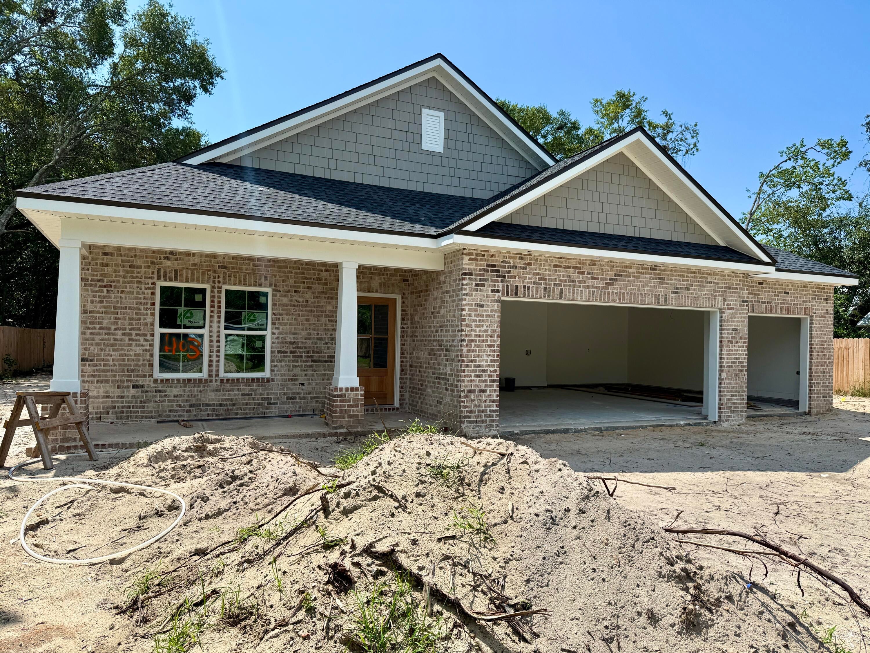 Builder can close in 30 Days! **Builder is offering 2% in credits along with a privacy fence, fridge, and blinds** Brand new construction with room to breathe! 2,108 sq ft, 4 bedrooms, 3 full baths, and a rare 3-car garage. Plus, there's plenty of room for an RV/boat. Gas package includes a tankless water heater, gas range, furnace, dryer hookup, and stubbed gas line on the covered back deck for uninterrupted grilling out! Everything is fresh: quartz countertops throughout, stainless steel appliance package, and a spacious tiled walk-in shower in the primary bath. No previous owners, no deferred maintenance, no projects waiting on you.

The split floor plan gives the primary suite real separation from the secondary bedrooms, and the front bedroom features it's own ensuite full bathrom. That 3-car garage handles two vehicles plus the boat trailer, workshop, or storage most homes this size can't accommodate.

Location puts you minutes from the Emerald Coast's white-sand beaches and within an easy commute to Eglin AFB, Hurlburt Field, and Duke Field. Ideal for PCS timelines or anyone who wants beach access without beach-town pricing.

Move-in ready October 30. Schedule your showing before it's spoken for!