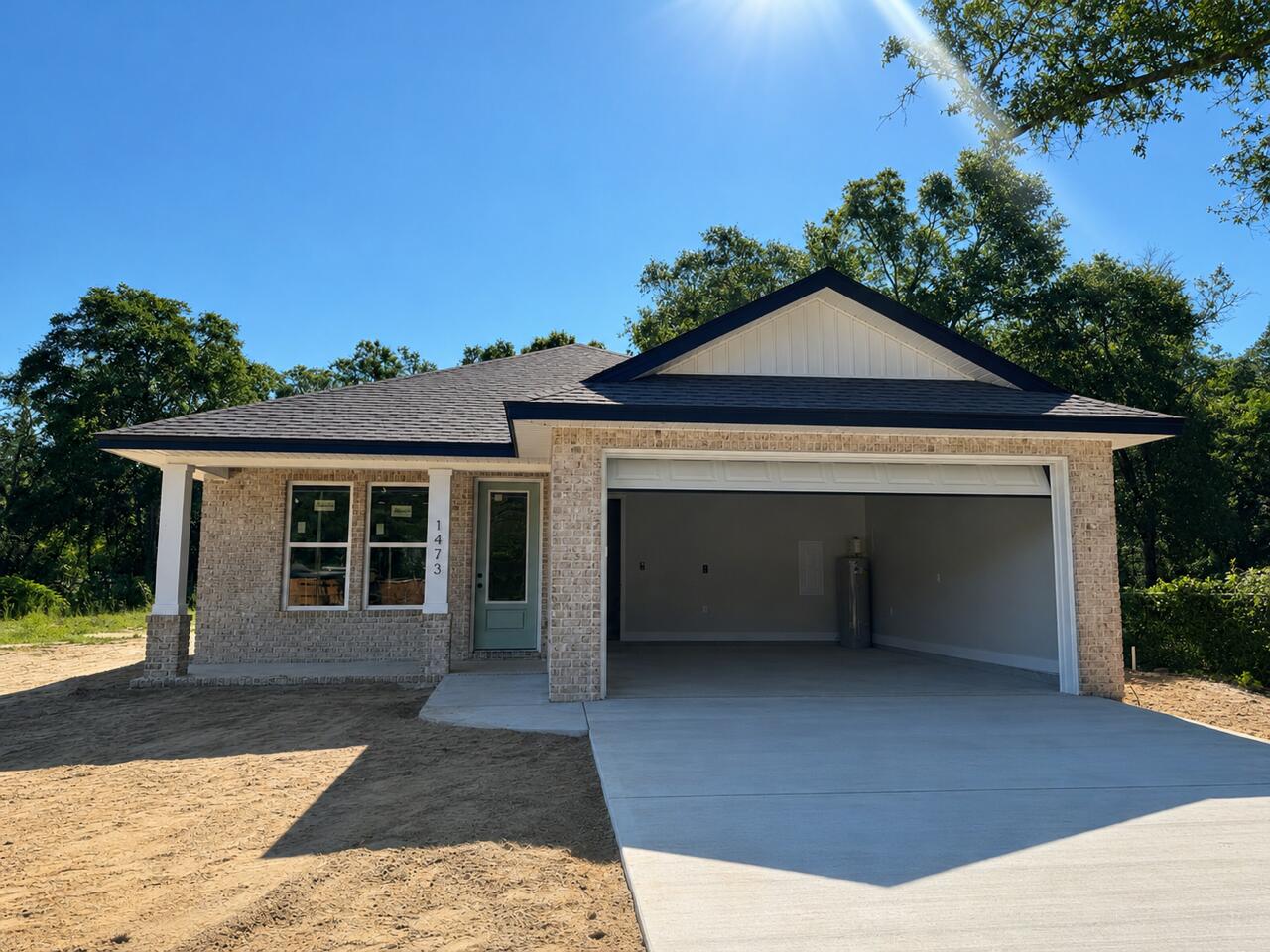 NEW 4 bedroom home. EXTERIOR FEATURES: All brick, privacy-fenced yard, 2 car garage w/ auto opener, irrigation system, well pump & landscaping. INTERIOR FEATURES: Open floorplan, quartz kitchen tops, stainless steel kitchen appliances, large pantry, quartz bathroom vanity tops, marble tubs/shower, tile in baths, & utility, laminate wood flooring all other areas including bedrooms, large crown molding in main areas, large baseboards, plenty of storage. OTHER FEATURES: A 1-yr builder warranty is provided, closing to be held with Tammy Jones at First National Land & Title