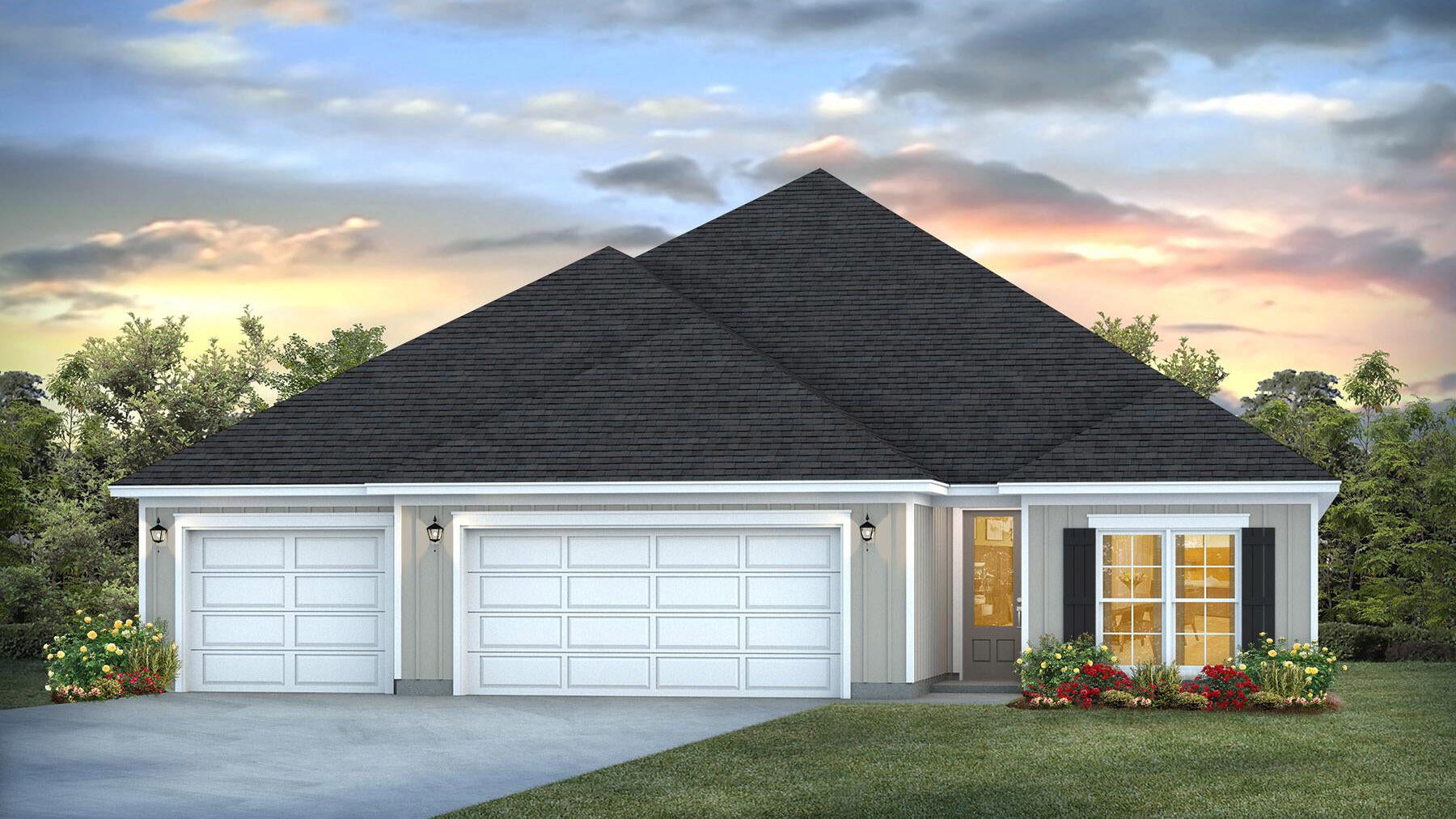 NOW SELLING! Welcome to Rosemary Sound in Gulf Breeze, FL. The stunning Shoreline Plan! With over 2,600 square feet, this beautiful single-story home offers 4-bedrooms with 3-bathrooms, a 3-car garage, and a seamless open layout. Stunning Quartz countertops in kitchen and baths, all stainless-steel appliances, gorgeous EVP wood look flooring & plush carpet in the bedrooms. The Smart Home Connect System includes several Smart Home convenient devices. Upscale home with great curb appeal. Community Pickleball Court is an incredible amenity. Must see! ALL LISTING pictures, colors, features, and size may vary. Square footages are approximate.