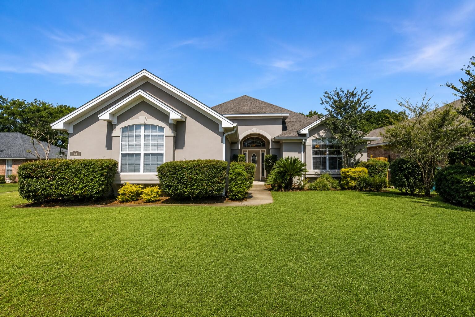 Located in the gated community of Bridgeport Colony, where you'll find mature landscaping and a community pool, this beautifully maintained home offers a rare combination of space, privacy, and convenience--just minutes from Eglin Air Force Base, Hurlburt Field, shopping, and the white-sand beaches of the Emerald Coast. Situated on a desirable corner lot, this 3-bedroom, 3-bath residence features generously sized bedrooms with ample closet space and a spacious, functional layout ideal for both everyday living and entertaining. The oversized primary suite includes a well-appointed bath with a walk-in shower and relaxing garden tub. Enjoy outdoor living with a fully fenced backyard and a covered patio, perfect for gatherings or quiet evenings at home. 2-car garage with Hurricane protection. A private water well with pump provides efficient irrigation for the property.
Major updates have already been completed, including a new roof in 2024, HVAC system in 2020, and water heater in 2023--making this home truly move-in ready.
With its prime location, thoughtful upgrades, and inviting neighborhood setting, this property is an exceptional opportunity in the heart of Fort Walton Beach.