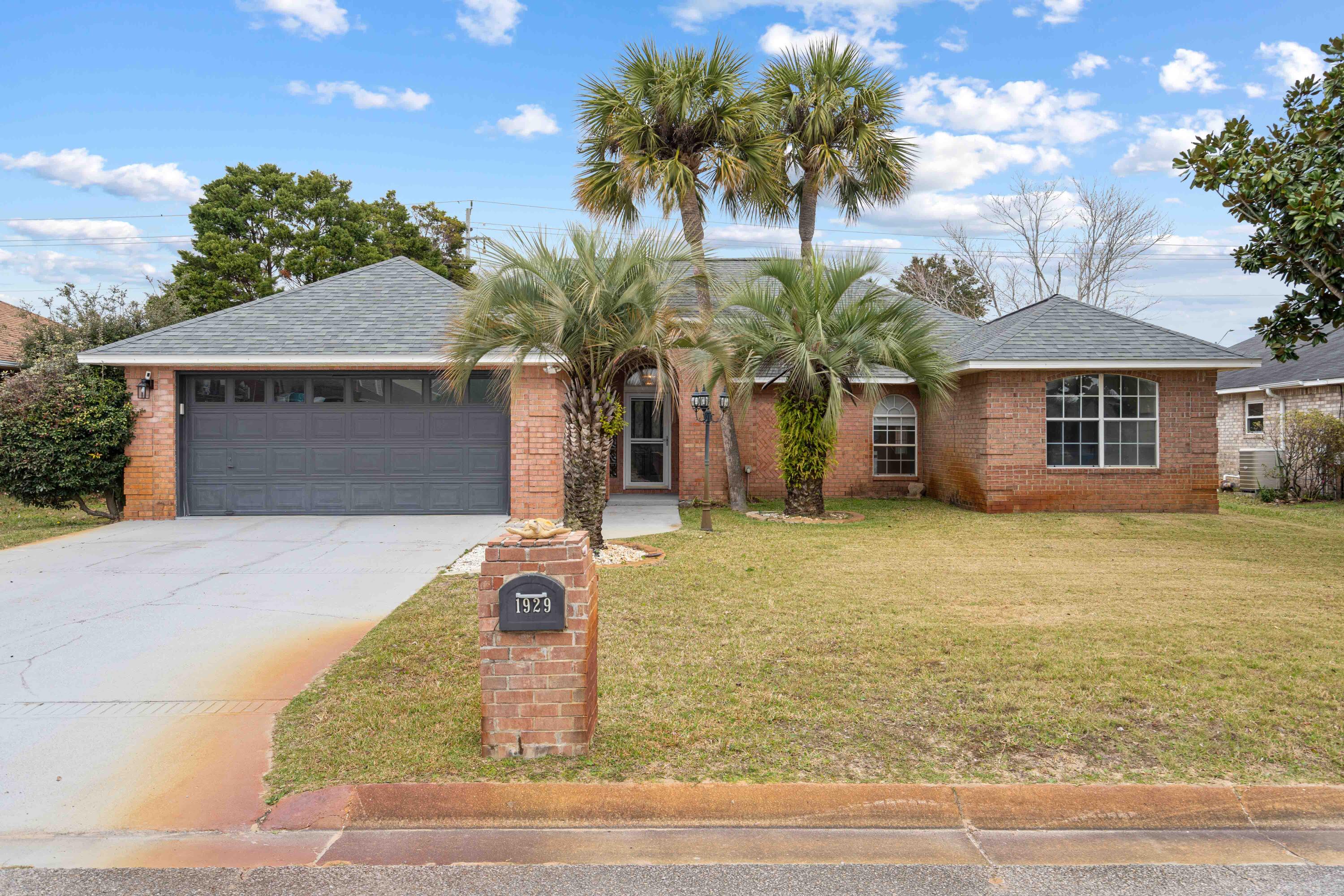 Beautiful brick home in a sought-after waterfront community with private deeded access to the Santa Rosa Sound. This spacious property features a bright great room with vaulted ceilings and a wood-burning fireplace, an open split floor plan, and new luxury vinyl plank flooring throughout. The updated kitchen offers quartz countertops, stainless steel appliances, a breakfast bar, and a dining area.

The large primary suite includes a private sitting area or office, walk-in closet, and a spa-style bathroom with skylights, a sunken whirlpool tub, separate shower, and double vanity. A generous bonus family room provides excellent flexibility for entertaining or additional living space.

Buyer to verify all information deemed to be important.