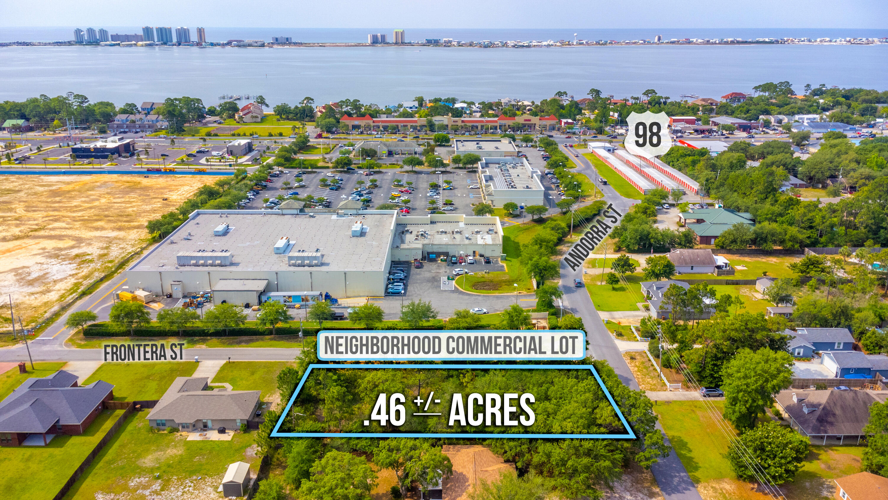 Prime Corner Lot Behind Publix - Live & Work Opportunity in the Heart of Navarre!
Don't miss this rare opportunity to own a .46± acre corner lot in one of Navarre's most desirable commercial corridors. Ideally located directly behind the Publix Shopping Center, this cleared, and build-ready parcel offers unmatched visibility and access in a high-growth area surrounded by new restaurants, luxury apartments, national retailers, and financial institutions.
Zoned Neighborhood Commercial (NC), this property is perfect for a live/work development--imagine running your boutique, studio, or professional office downstairs while enjoying private living quarters above with possible water-view. A smart solution for entrepreneurs, business owners, or investors looking to maximize value and lifestyle.
