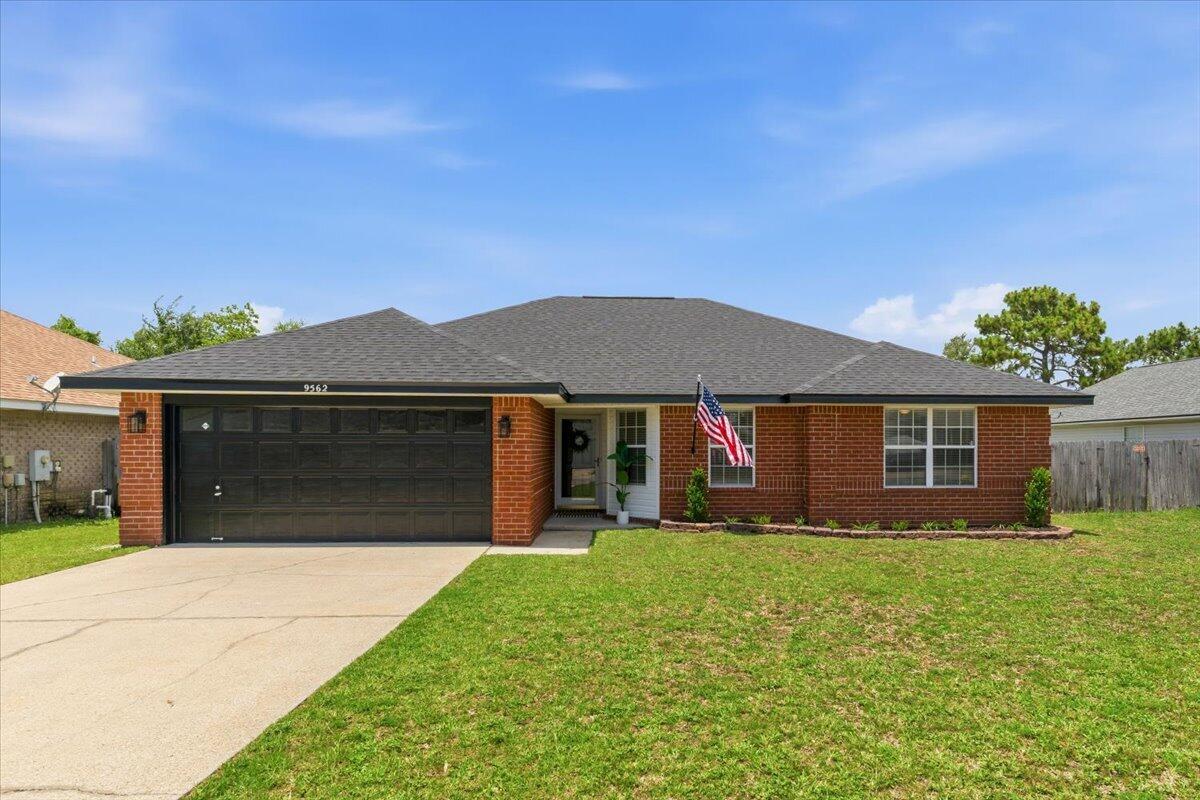 LIMITED-TIME OFFER! Seller is offering $10,000 toward buyer closing costs PLUS a $560 home warranty for buyers who can close on or before Aug 3rd!

This thoughtfully refreshed all-brick home in desirable East Navarre features a brand-new 2026 roof, 2023 HVAC, 2022 Hot Water Heater, fresh interior and exterior paint, refreshed landscaping, and numerous updates throughout, this move-in-ready property offers comfort, convenience, and peace of mind.

Inside, you'll find a split-bedroom floor plan designed for privacy, along with a large great room that flows seamlessly into the dining area and kitchen. 

Recent improvements include updated lighting, faucets, door hardware, hinges, two new ceiling fans, exterior pressure washing, and refreshed garden bed.  

Enjoy Florida living in the large privacy-fenced backyard with plenty of room for pets, play, gardening, or outdoor gatherings. The all-brick exterior provides low-maintenance durability, while the high-and-dry lot offers added confidence during heavy rains and storms.

Conveniently located just minutes from Navarre's sugar-white beaches, Hurlburt Field, shopping, dining, and schools, this home combines a peaceful setting with easy access to everything the Emerald Coast has to offer. 

This refreshed home is turnkey and ready for your personal touches. Don't miss your opportunity to make this East Navarre gem your own--schedule your showing today!