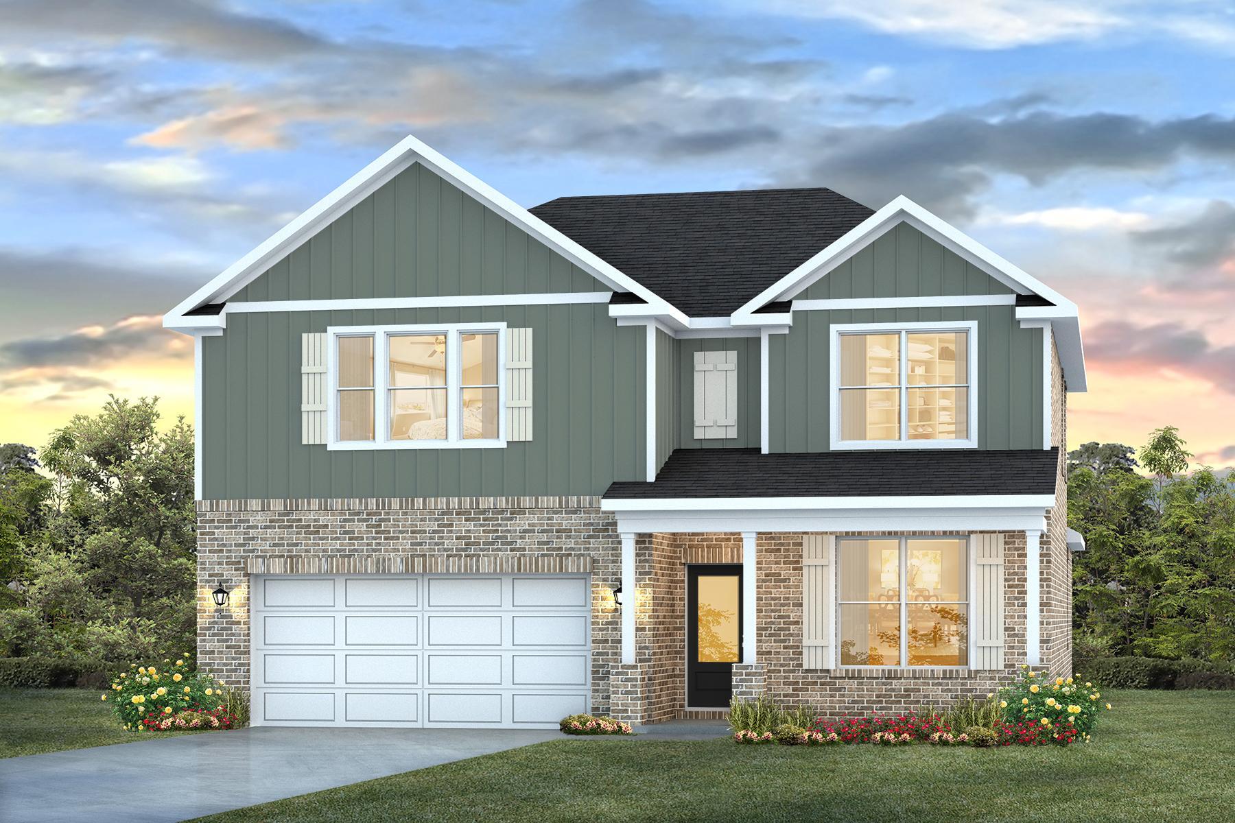 GORGEOUS NEW construction going up now in Marlin Place with a community pool, pavilion, sanded volleyball court, cornhole area and streetlights for residents to enjoy. The Embry is a spacious 5 bed, 3.5 bath two-story home offering over 2,800 sq ft with a 2-car garage. The first floor features a private primary suite with a large walk-in closet, double vanity, garden tub, and shower. A flex space off the foyer is perfect for a home office or dining area. The open-concept kitchen includes stainless steel appliances, and a center island that flows into the great room. Upstairs offers four additional bedrooms, two full baths (including one ensuite), and a versatile bonus living area. This highly desirable home comes standard with a Smart Home Technology package with several Smart devices for your convenience. Home also includes hurricane fabric window & door protection and a beautiful classic curb appeal. Great floorplan and a convenient, fast growing Milton location. ALL LISTING pictures, colors, features, and size may vary. Square footages are approximate.