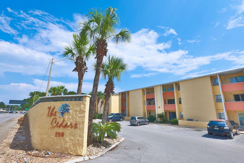 WATERFRONT LIVING UNDER $100K! Here is your opportunity to own a condo along the Intracoastal Waterway at The Cedars in Mary Esther! Unit H201 is a 1-bedroom, 1-bath condo offering approximately 686 square feet and is ready for a new owner to make it their own.

One of the best features of this unit is its location within the complex. Building H sits on the waterside, tucked away from the traffic along Highway 98, with beautiful Intracoastal Waterway views from both the living room and bedroom. Whether you are looking for an affordable primary residence, second home, or investment opportunity, this unit offers plenty of potential to update and personalize to your taste.

The Cedars is currently receiving a facelift with improvements to balconies and walkways as part of an already-funded project. The association also has reserves in place for the future, making this an exciting time to become part of this established waterfront community.

Enjoy the convenience of being centrally located near Hurlburt Field, shopping, restaurants, places of worship, medical facilities, and the beautiful beaches of the Emerald Coast.

Water views, a waterfront community, a convenient location, and a price under $100,000 all make H201 an opportunity you don't want to miss. Come see the potential and make it your own!