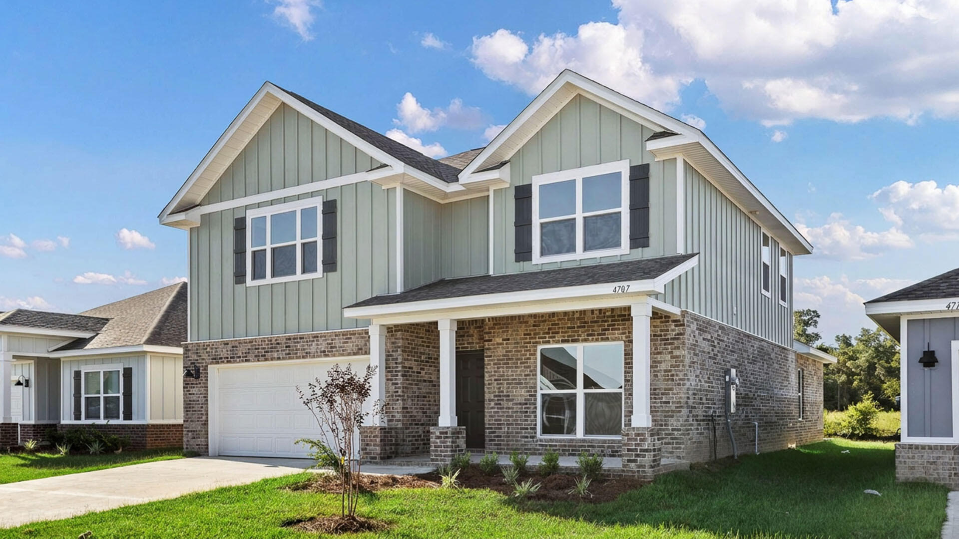 The Embry plan is a 5-bedroom, 3.5-bathroom two-story home with over 2800 Sq. Ft. and a two-car garage. This home has a beautiful water view of our community pond that you can enjoy sitting on your back porch!

As you step inside, you will find a flex space right off the foyer--perfect for a bright home office, a formal dining room, or a cozy reading nook. EVP flooring leads to the open-concept living area which serves as the heart of the home. A stylish kitchen featuring sleek stainless-steel appliances, crisp white cabinetry, and a massive center island all complemented by the quartz countertops. Appliances include a stove, microwave and dishwasher. This space connects directly to an expansive great room, creating the ultimate hub for daily life and entertaining guests. 

The main-level primary suite is designed as a peaceful retreat, offering a private escape from the hustle and bustle. The en-suite bathroom combines function and luxury, boasting a double vanity, private water closet, spacious shower, a relaxing garden soaking tub, and an oversized walk-in closet.
Upstairs, you'll find a large, flexible living area ideal for a game room, media center, or family hangout. Four generously sized secondary bedrooms share two full bathrooms, providing ample room for everyone. One bedroom even includes a private, attached bathroom--perfect for guests or a teen suite.