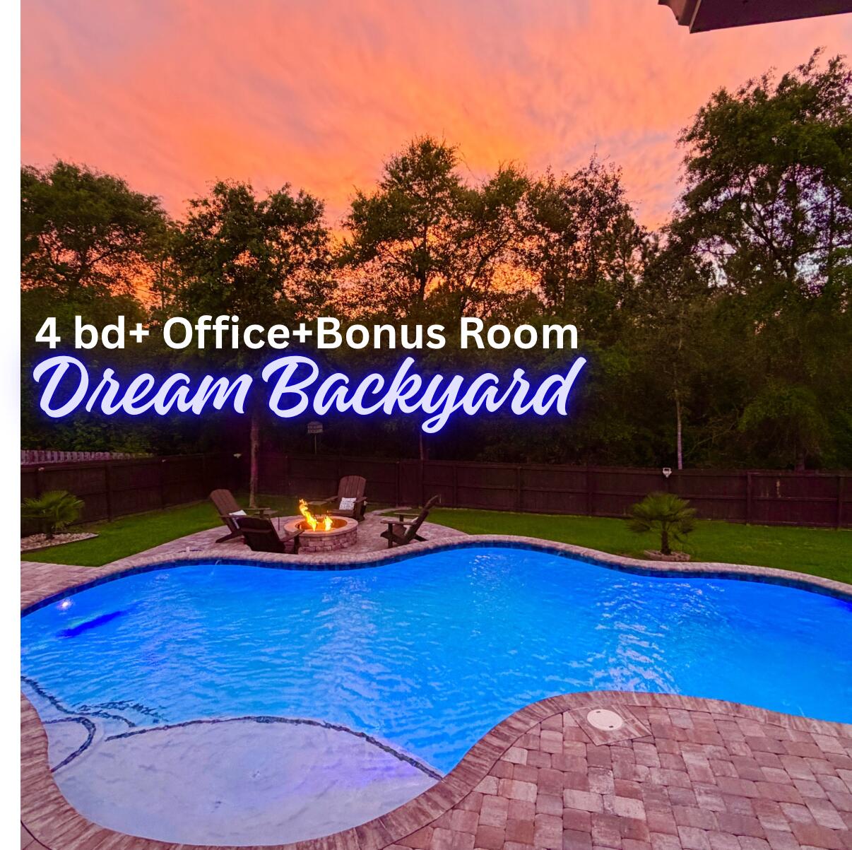 Under Contract with 72 Hr kick out clause. Feels like new construction , but with an amazing POOL and all the upgrades  that you wouldn't get with . This SOUTH Crestview STUNNER with POOL and Dreamy BACKYARD OASIS has Paver Firepit, Boat/trailer storage, and irrigated Raised Bed Garden! Featuring 4 Bedrooms plus office and large BONUS ROOM and With just under 3000 sqft this home offers the space you need with an adaptable floor plan. If you need 2 living areas, dedicated office space or multi-generational living quarters, this well maintained property has it ALL. The owners have invested in significant updates and improvements, including all new wood plank TILE flooring throughout, (no carpet in this home and no cheap vinyl), Custom Built in Cabinetry, bookcases and shelving, all granite/stone countertops throughout, new bathroom fixtures, complete irrigation system, gutter system, and more! There is a formal dining room as well as a breakfast area overlooking the pool, a spacious Kitchen with stainless appliances, granite tops, and warm stained wood cabinetry.The built in spice storage in the pantry is just one of the many "details" you'll love and appreciate in this lovely home. The  backyard is perfect depiction of Florida Living at its finest! There is a deck with creative pool float storage underneath, a beautiful paver patio and terraced pool deck, a central built in firepit area, and the gunite saltwater/ozone pool is lagoon style with tanning ledge and multicolored lighting. The best part is the wooded area that extends beyond the fence and offers a buffer of privacy so you can truly enjoy your outdoor space. There is room to store a boat or trailer on the side, custom paver area for trash can storage, and even the pool equipment has a custom built cover. Forget boring and plain New construction when this 2017 built customized home offers so much more and all the improvements are DONE and ready for you to enjoy, Conveniently located in Fox Valley Subdivision in South Crestview with easy access to HWY 85, HWY 90, and the newly opened Crestview bypass which enables quick commutes without the traffic! This is the perfect spot for easy commuting and quicker trips to the beautiful beaches of the emerald coast. You don't want to miss out on seeing this one! Call to schedule your private showing today. This one has it ALL and the only thing missing is YOU!