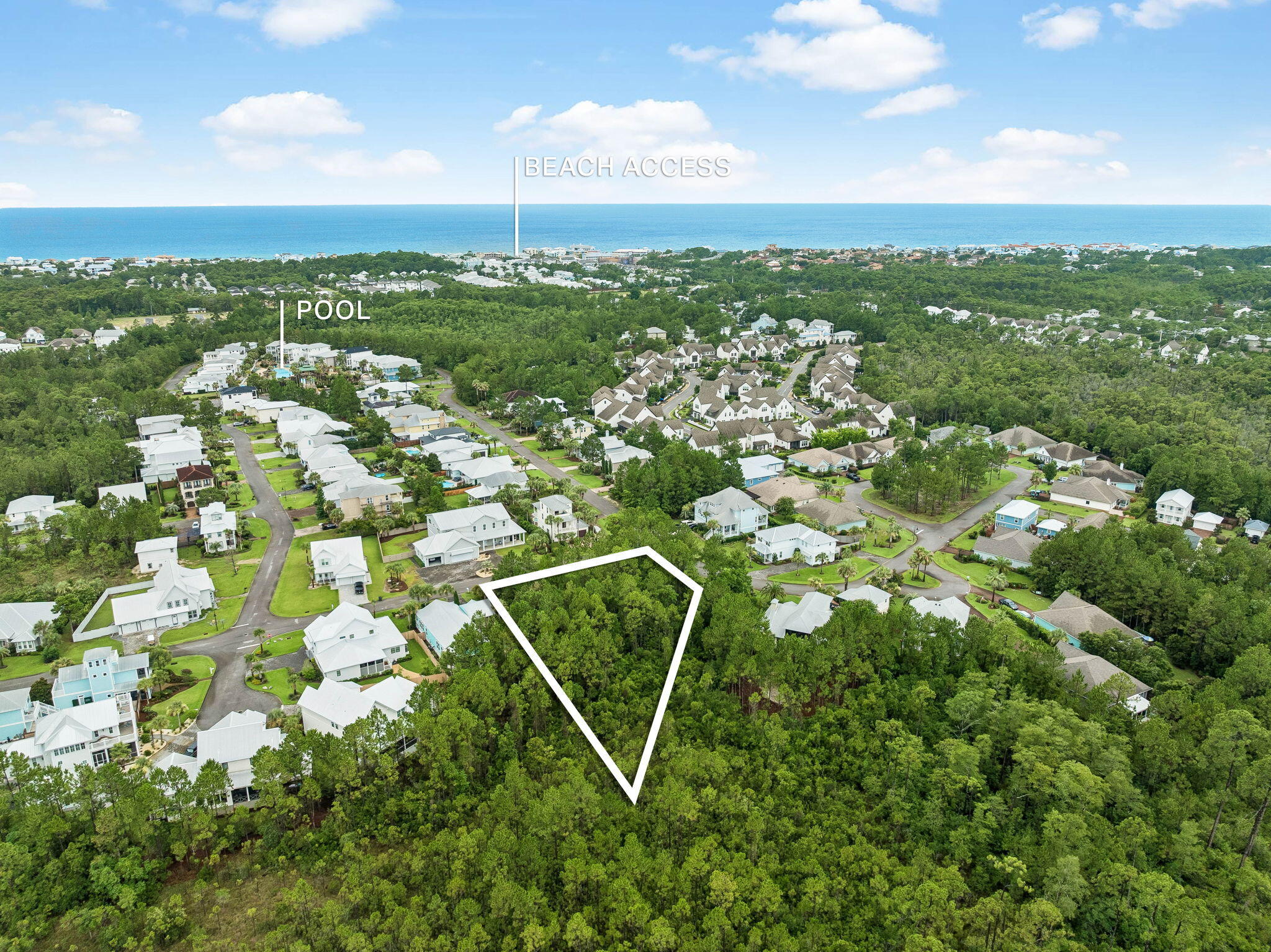 Discover the perfect setting to build your dream home on this exceptional 0.61-acre wooded homesite in one of Santa Rosa Beach's most desirable communities. This lot offers a rare combination of privacy, mature trees, and generous space, creating an ideal backdrop for a custom coastal retreat.

Located just approximately a half-mile from Gulf Place Town Center and the Ed Walline Regional Beach Access, you'll enjoy easy access to sugar-white sand beaches, local restaurants, boutique shopping, coffee shops, and live entertainment. Residents also have access to an expansive community pool, providing the perfect place to relax and unwind after a day at the beach.

Opportunities to own a homesite of this size in such a prime location are increasingly rare. Whether you're planning a primary residence, second home, or investment property, this lot offers the space, location, and lifestyle you've been searching for.