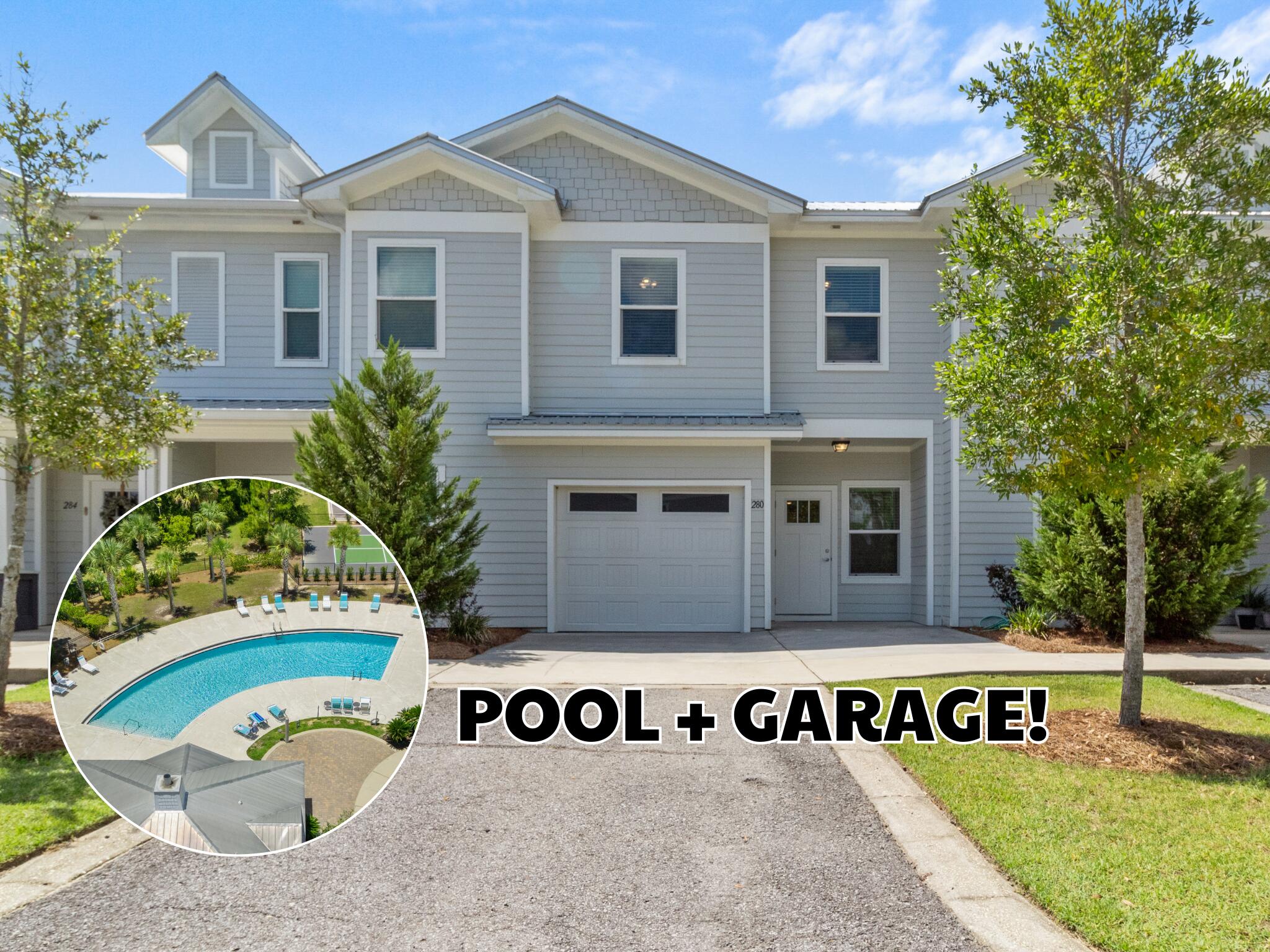 Built with low-key living and everyday comfort in mind, this luxury townhome is well-maintained and has hardly been lived in. Positioned near green space and set farther from the front entrance of the community, this unit offers a quieter setting along with the added benefit of a 1-car garage.

Inside, durable vinyl plank flooring runs throughout the home with no carpet anywhere. Quartz countertops, architectural trim details, Moen satin nickel fixtures, faux wood blinds, and ceiling fans in every bedroom create a clean, cohesive feel throughout. A durable metal roof adds long-term value and peace of mind.

The floor plan is functional and easy to live in, with all bedrooms located upstairs for added separation from the main living areas. The primary suite features double vanities, a spacious walk-in closet, and a comfortable, well-designed layout.

The kitchen and living spaces flow easily together, making the home equally suited for quiet evenings or casual entertaining. The screened porch extends the living space outdoors and provides a shaded spot to relax year-round.

Washer, dryer, kitchen appliances, counter stools, reclining chair, sofa, and ottoman are all included.

Amenities include a resort-style pool, pickleball courts, playground, and basketball court. 

Located less than 1/2 mile from Freeport Elementary School with easy access to Highway 20 and Highway 331. Call for the video tour! Located under ½ mile from Freeport Elementary with convenient access to Hwy 20 and Hwy 331 for easy commuting. Call for the video tour!