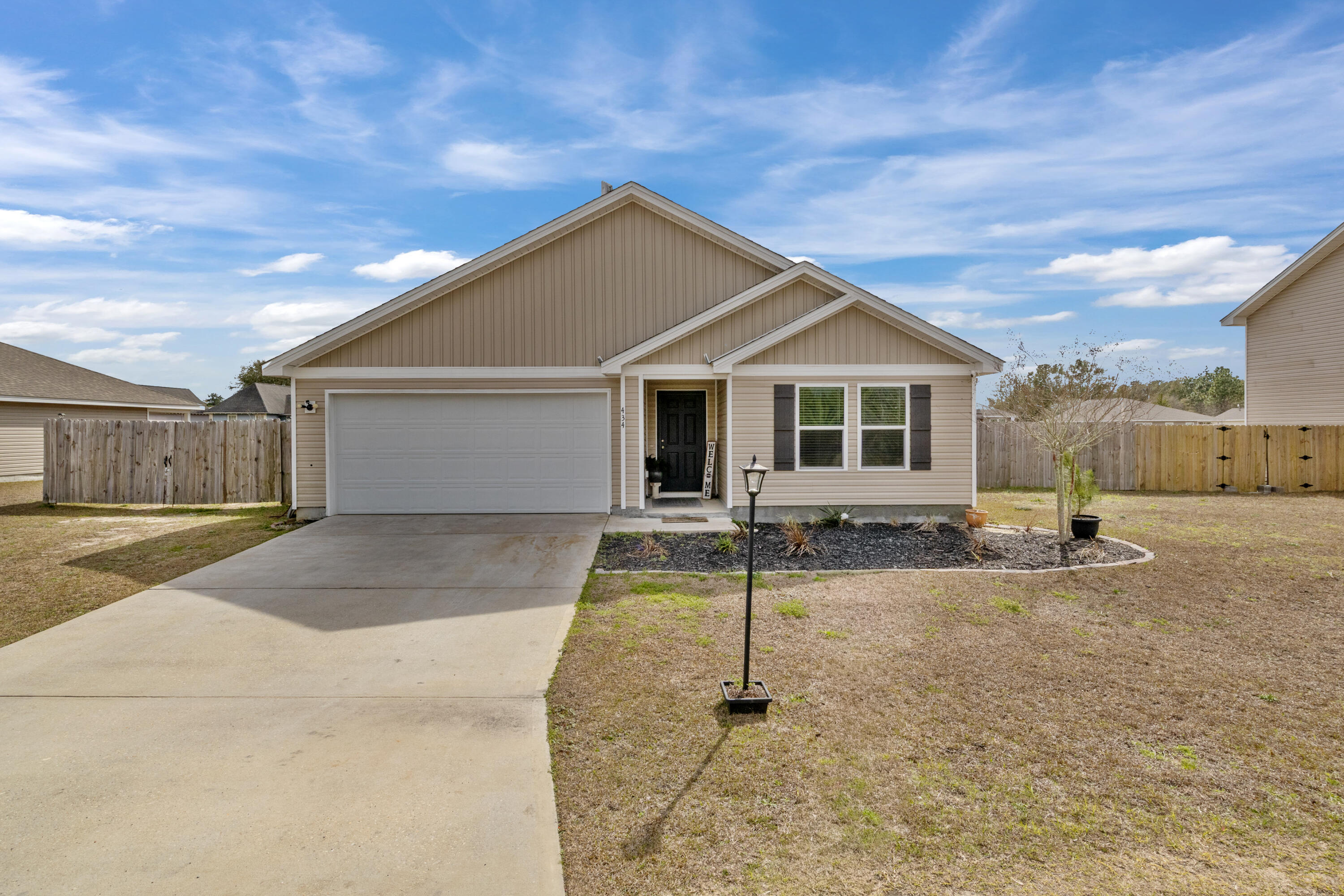 Move-in ready! This delightful 4-bedroom, 2-bath home in Sawmill Court offers 1,776 sq ft of open living space with granite countertops, stainless-steel appliances, and a spacious primary suite with dual vanities and a walk-in closet. Three additional bedrooms provide flexibility for guests or office space. Step outside to a covered outdoor kitchen complete with grill, vent hood, sink, and refrigerator, perfect for entertaining. A true turnkey opportunity!
