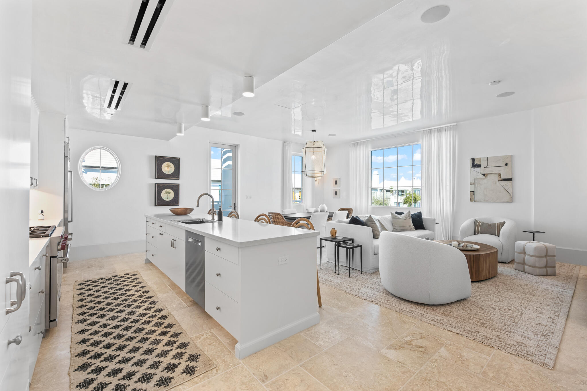 Discover the exquisite Della Condominium Residence 201, located in the heart of Alys Beach's Town Center. Spanning an impressive 1,835 square feet, this stunning property boasts a generous balcony, perfect for soaking up the sun and enjoying the serene surroundings. Thoughtfully designed and furnished, the interior reflects the elegant decor synonymous with Alys Beach, ensuring a seamless blend of luxury and comfort.  Renowned architectural firm Moule & Polyzoides spared no details with the planning of this incredible building.

The Della condominium's prime location offers unparalleled access to boutique retail stores and world-class dining, making it a hub for entertainment and leisure. Its architectural style draws inspiration from Bermudan and Antiguan designs, showcasing a character that is uniquely aligned with Alys Beach's vernacular aesthetics. This residence is perfectly situated for owners to enjoy the vibrant lifestyle that the community has to offer.

The primary bedroom is a true sanctuary, featuring a spacious walk-in closet, dual vanities, and a lavish marble shower that exudes elegance. The living areas are designed for both relaxation and entertaining, with a private sitting area ideal for unwinding or catching up on work. Culinary enthusiasts will appreciate the top-of-the-line Subzero and Wolf appliances, providing everything needed to create fantastic meals and host memorable gatherings.
The Della Condominium Residence 201 is not just a condominium; it's a lifestyle. Residents enjoy close proximity to Alys Beach's acclaimed amenities, including the Caliza Pool & Restaurant, Zuma Wellness Center, the exclusive Private Owners Beach Club, and the new Silva Pool & Restaurant.

Della Residence 201 offers turnkey availability for immediate occupancy.  Experience the best of coastal living at Della 201, where luxury, style, and convenience meet in a picturesque setting.