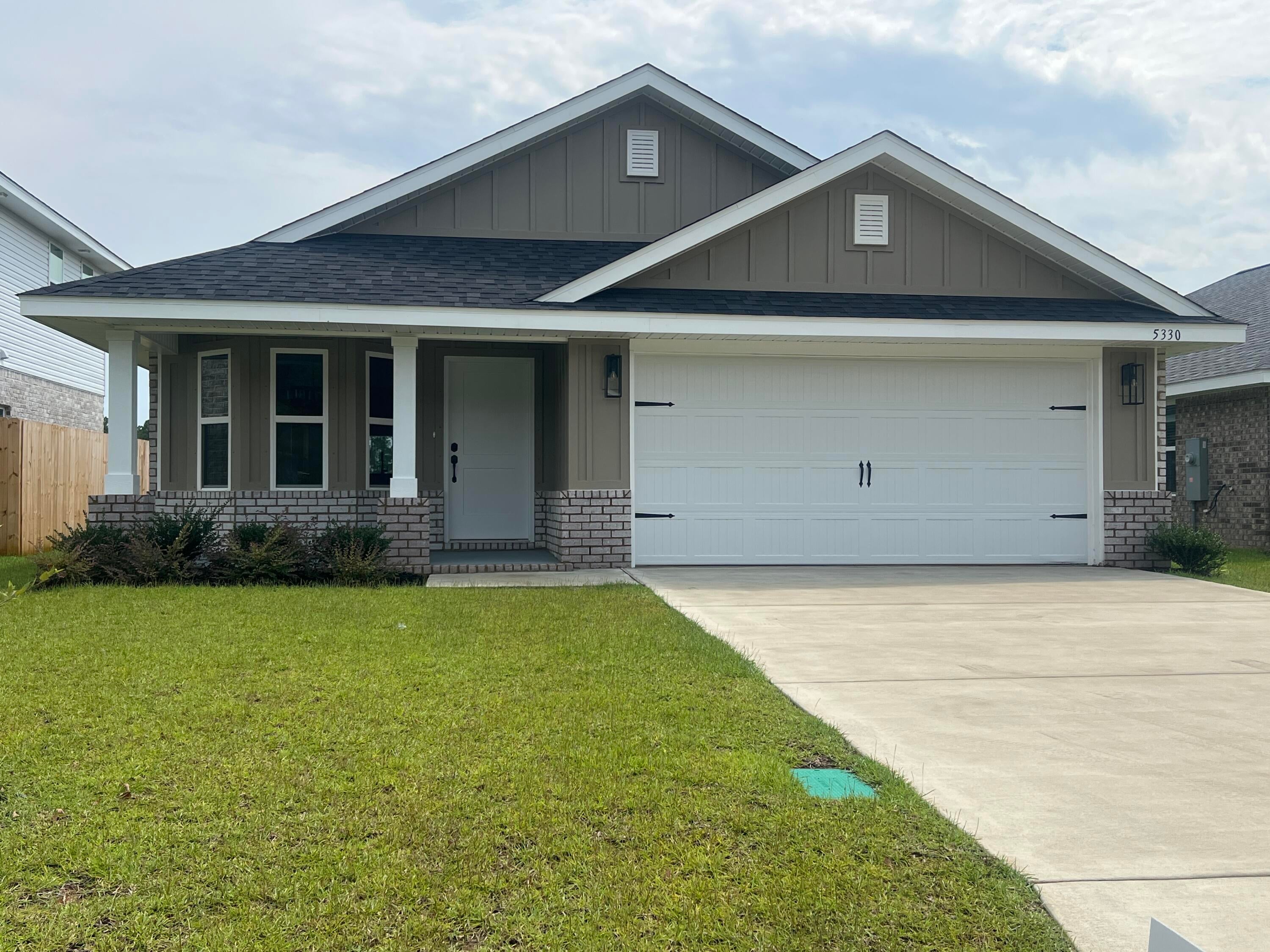 Welcome to HIDDEN PINES by Adams Homes. Located just 30 minutes to Navarre Beach, with close proximity to schools, shopping and much more. This home is 3-sided brick with Hardi design front, 2 car automatic garage, sprinklers with timer, and a sodded yard with a landscaping package. Some upgrades that are being added to this home include granite/quartz countertops in kitchen and bathrooms, Puretec LVP flooring everywhere with carpet only in bedrooms, craftsman style elevation, garden tub and separate tiled shower in the master bathroom.