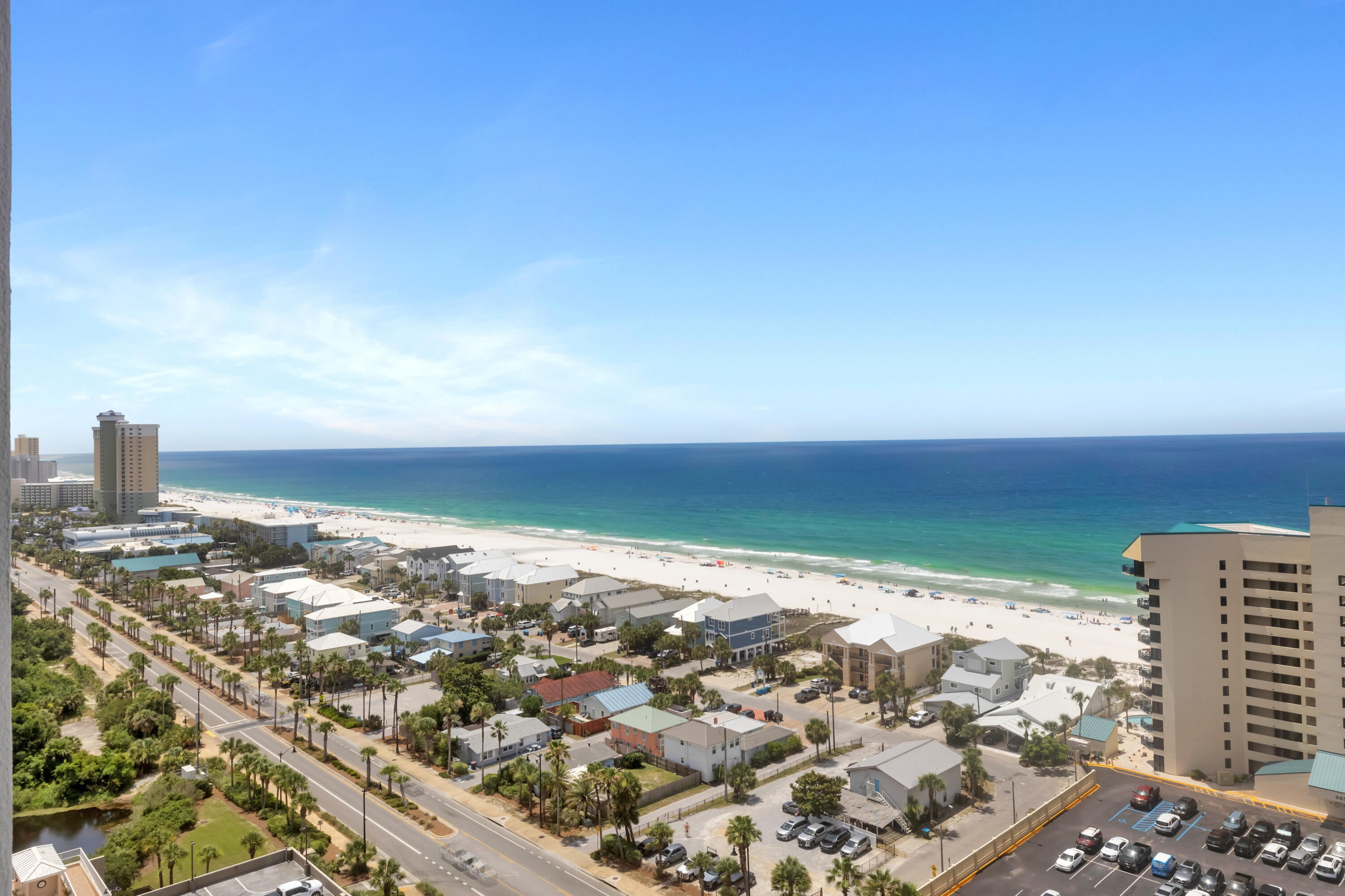 BIG LAYOUT. BIG VIEWS. BIG OPPORTUNITY. Best-priced Gulf-view 3-bedroom + bunk condo with 3 full bathrooms in Laketown Wharf. Do not miss this opportunity.
Enjoy Gulf views from the 16th floor in this spacious 3-bedroom, 3-bathroom condo with a separate bunk area. Offered fully furnished, the unit features LVP flooring throughout, king-sized beds in all three bedrooms, stainless steel appliances, flat-screen TVs, and a washer and dryer.
The oversized balcony captures beautiful views of Panama City Beach's eastern coastline, creating an inviting outdoor space for coffee, coastal views, or unwinding after time at the beach.
This condo is turn key and move-in ready.
Laketown Wharf is known for its extensive amenity package, including five pools, two hot tubs, a Gulf-view fitness center, pickleball courts, mini golf, a playground, a 52,000-square-foot lakefront boardwalk with a nightly fountain and light show, gated beach access next door to Pineapple Willy's, on-site dining and entertainment, two parking garages, barbecue areas, pet areas, and additional resort conveniences. HOA dues are $1,358 per month and include water, sewer, trash, cable/TV, pest control, WiFi, and access to amenities. Nearby attractions continue to add momentum to this part of Panama City Beach, including Dolly Parton's Pirates Voyage Dinner & Show, Topgolf, McGuire's Irish Pub, and newly opened Tootsie's Orchid Lounge. All information is deemed reliable but should be verified by the buyer if important.