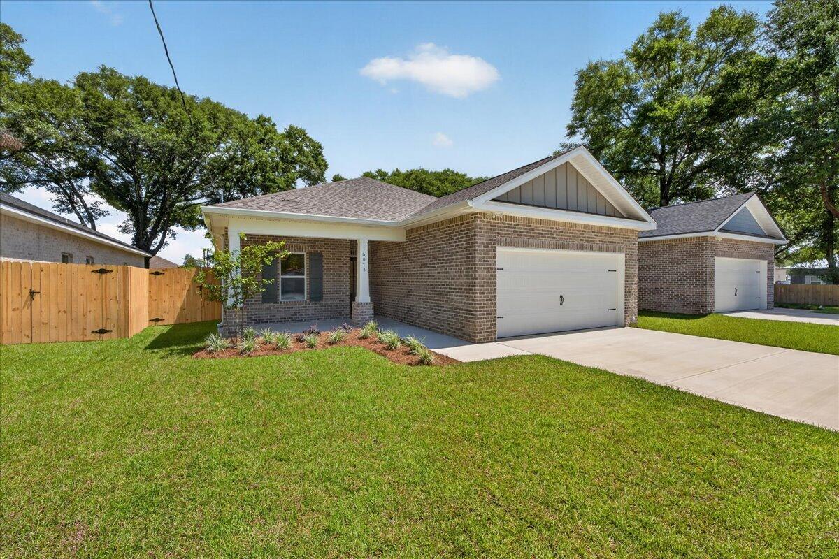 Relax in comfort and style this Labor Day! **Builder is offering a 2% closing credit plus fridge, blinds, and privacy fence included! Forget Summer cleaning! Ditch the dust rag in your old house and step into your brand new home. Centrally located in Niceville, this 4-bedroom 2-bath home offers you all of the creature comforts you want. As you walk in, you'll notice a front dining area perfect for family meals and Holiday celebrations. The kitchen features stainless steel appliances with a pantry to fit all your kitchen needs. A spacious living area offers plenty of natural light and is ready for your Friday night movie and popcorn. The primary suite features a large walk-in closet, and the bathroom offers a beautifully tiled walk-in shower. Three additional bedrooms and a hallway guest bathroom means more than enough room for the kiddos, plus you can comfortably host guests any time of year.

Step out back to your covered patio and private backyard featuring an 8-foot privacy fence around the perimeter, giving you and your loved ones peace and quiet. 

This beautiful home is move-in ready and priced to sell. Don't miss out on this one!