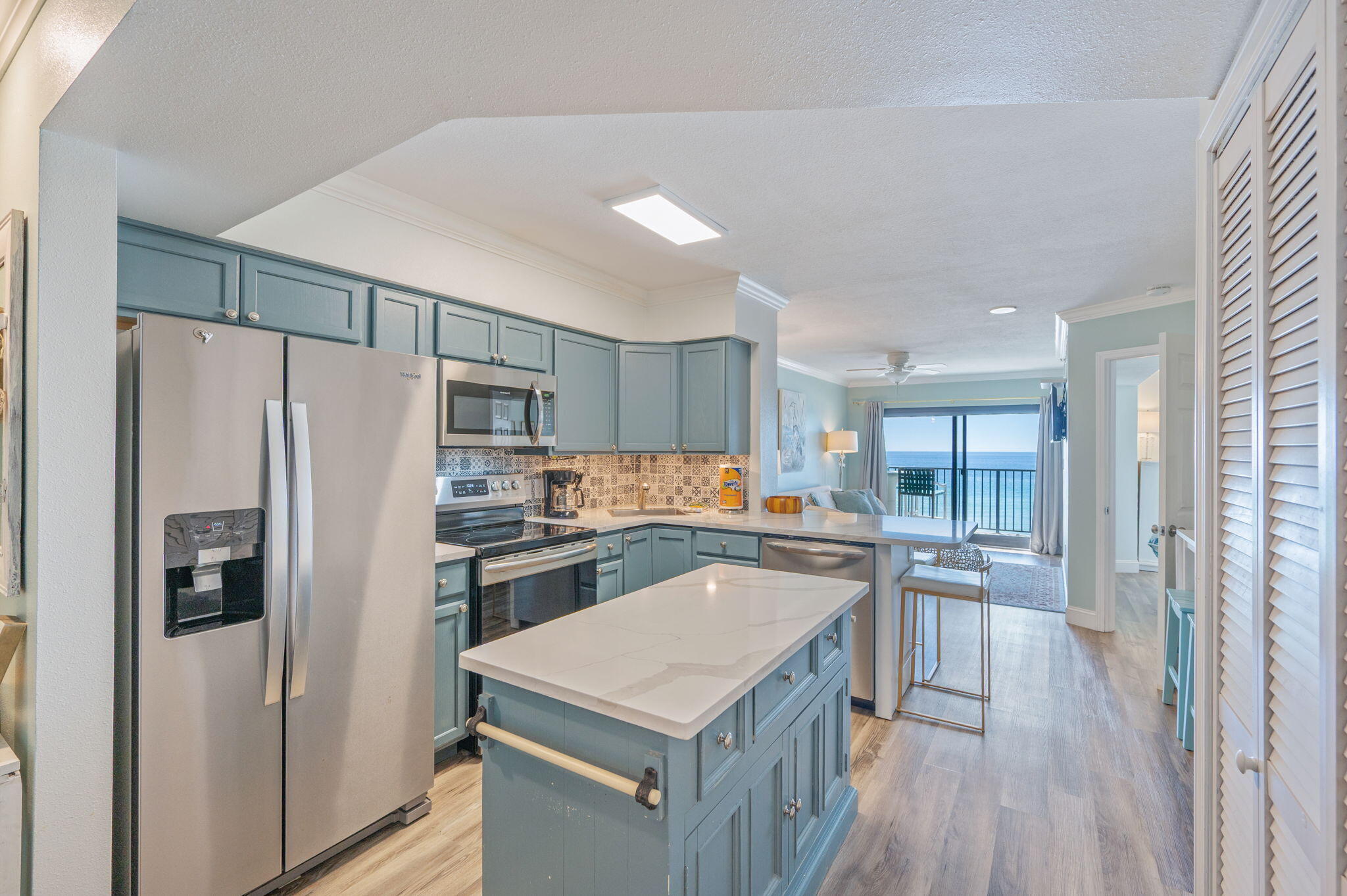 Wake up to the sound of waves and unwind on your private balcony overlooking the sugar-white sands of Navarre Beach. This beautifully maintained 2-bedroom, 2-bath condo offers effortless coastal living in a prime beachfront setting.

Truly turn-key and rental ready, the home features a fully equipped kitchen plus a bright open-concept living and dining area that flows seamlessly to the balcony--perfect for morning coffee or sunset views.  The spacious primary suite includes balcony access and a private en-suite bath, while the guest bedroom and second full bath provide comfort for family and friends.

Located on the pristine shores of Navarre Beach, you'll enjoy direct beach access and close proximity to dining, boating, and outdoor adventures.