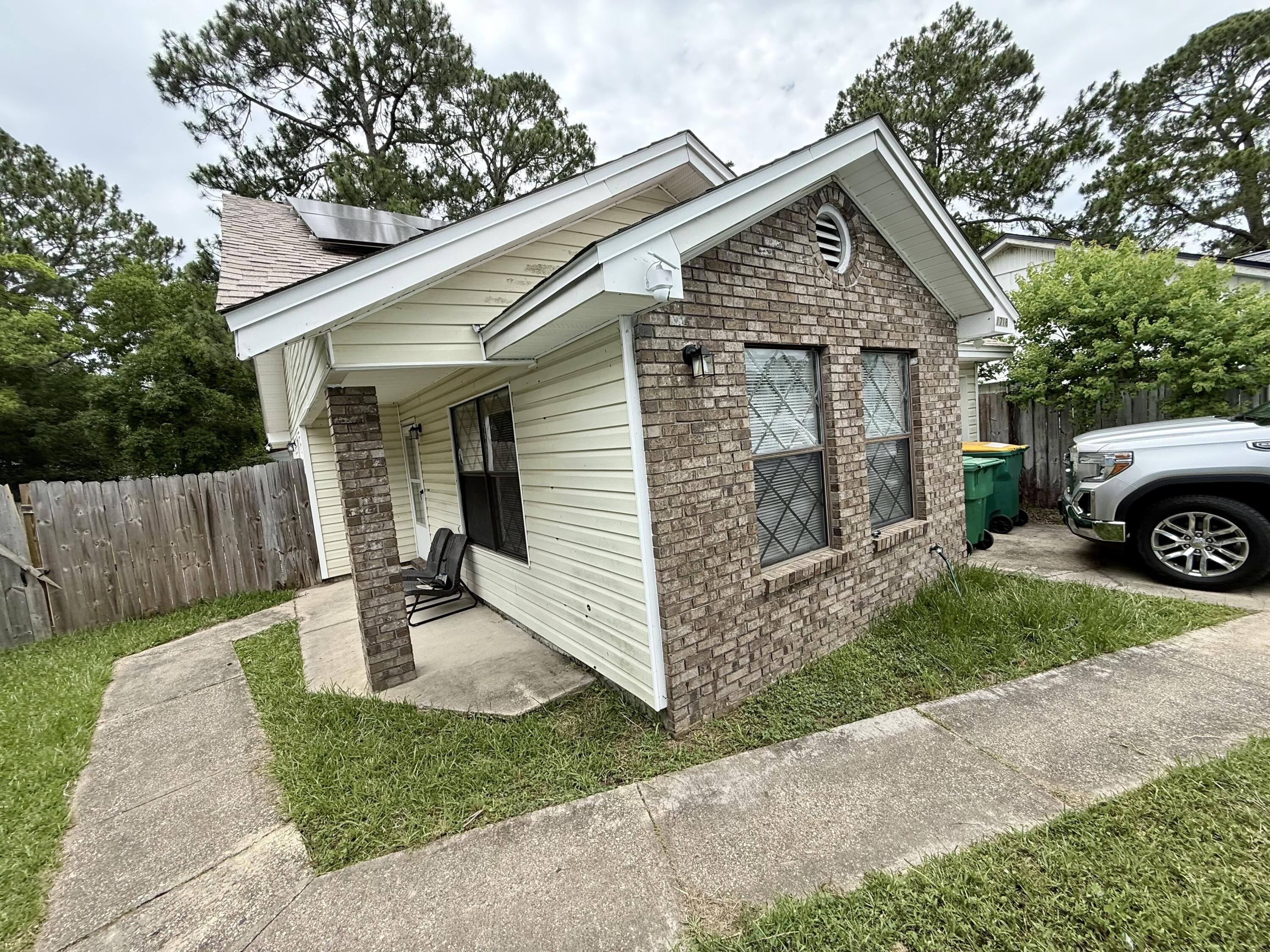This super cute home features 2 bedrooms and 2 full bathrooms. The layout includes an open living room with a vaulted ceiling, a dining area, and an indoor laundry room to include a washer and dryer for the tenants convenience. The master bedroom has its own private full bathroom and door that leads to a patio and backyard area. Utilities are included in the rent. Pets allowed upon approval.
