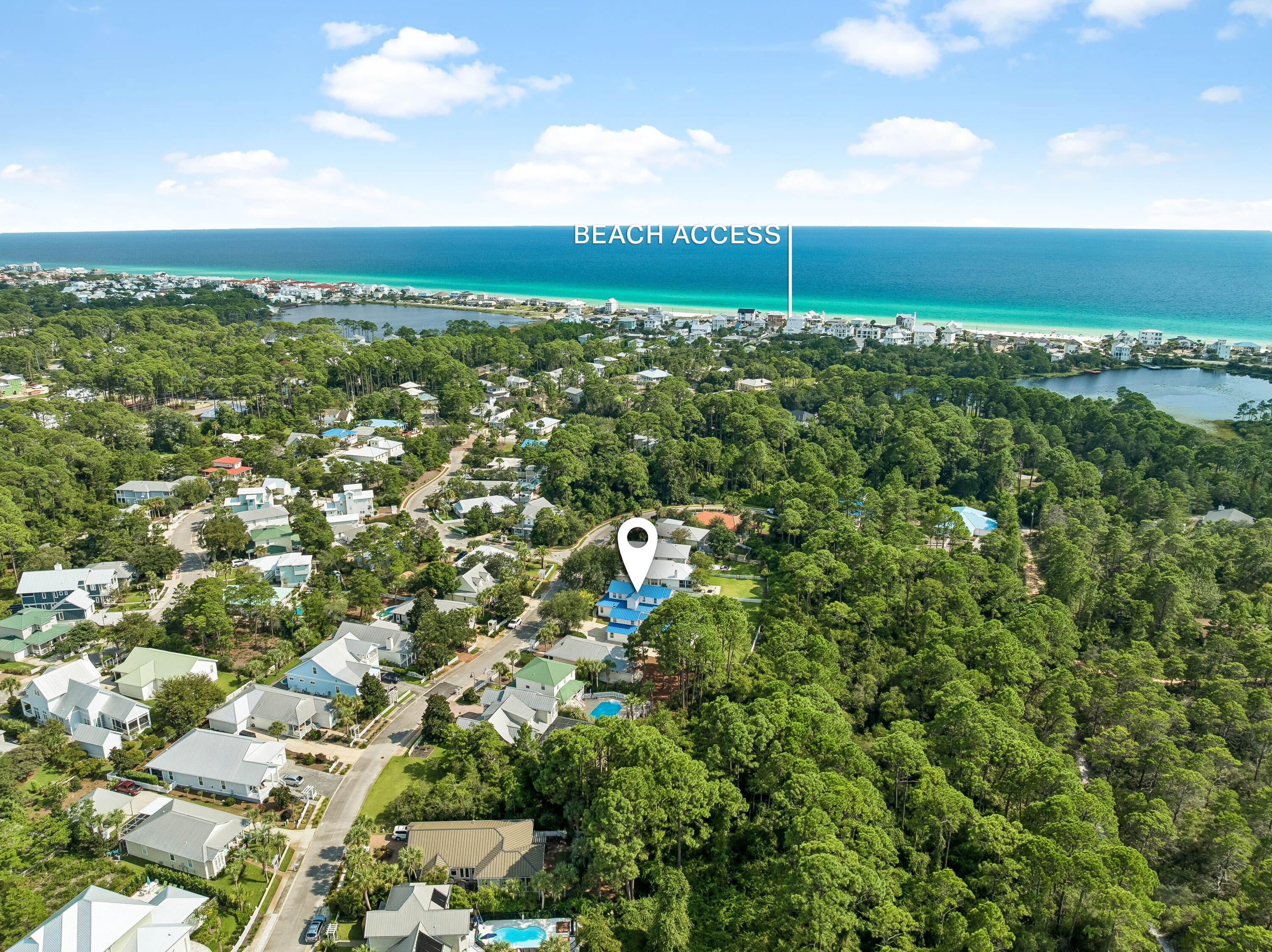 Set on a rare double lot in Sea Dunes, this refined coastal residence combines generous living space, a private pool setting, and close proximity to the white-sand beaches of the Emerald Coast. The property includes a carriage house, versatile bonus living space, and exceptional garage capacity, with both two-car and three-car garages plus additional living space above each.

Inside, sun-filled living areas feature tall windows, LVP flooring, and an open, inviting layout. The updated kitchen, main-level primary suite with renovated bath, new bathroom tile, custom closets, updated lighting, custom woodwork, built-ins, refreshed laundry room, and mudroom drop zone bring thoughtful detail and everyday functionality throughout.

The outdoor space is designed for relaxed coastal living, with a screened pool, paver terrace, replacement decking, fencing, and a cleared, leveled backyard enhanced with sod and irrigation. Significant recent improvements include two main-home HVAC units installed in 2025, HVAC for the bonus/playroom in 2026, and a high-efficiency pool heater installed in 2026. A distinctive Sea Dunes offering with space, flexibility, and easy beach access by foot, bike, or golf cart. YOU DONT WANT TO MISS THIS