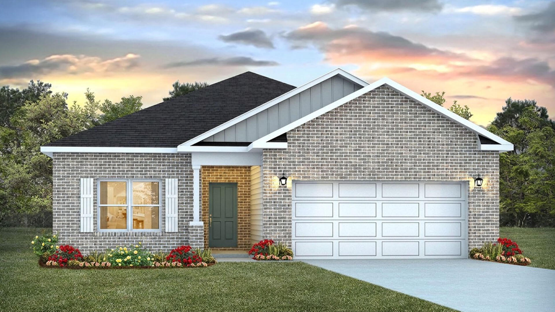 Welcome to 105 Foxtrail Run at Ashton Park Phase III in Freeport, Florida.  This home is under construction and features three spacious bedrooms, two modern bathrooms, and a 2-car garage, making it the perfect choice for those seeking a blend of comfort and coastal style. 

Step through the inviting foyer into a seamless open-concept layout crafted for modern living. The heart of the home is a well-appointed kitchen boasting elegant quartz countertops, stainless steel appliances, stylish shaker cabinetry, and a functional center island. The kitchen flows effortlessly into the dining area and great room, where abundant natural light and direct patio access create an ideal environment for indoor-outdoor entertainment. 

Privacy meets luxury in the primary suite, conveniently located off the main living area. This retreat features a walk-in closet and an ensuite bathroom equipped with a dual sink vanity and a shower. Every Walker home also includes the Home is Connected® Smart Home package, providing integrated technology that puts security and convenience right at your fingertips. 

Located in the growing community of Freeport, Ashton Park Phase III offers a serene lifestyle approximately 18 miles from the famous white-sand beaches of South Walton.