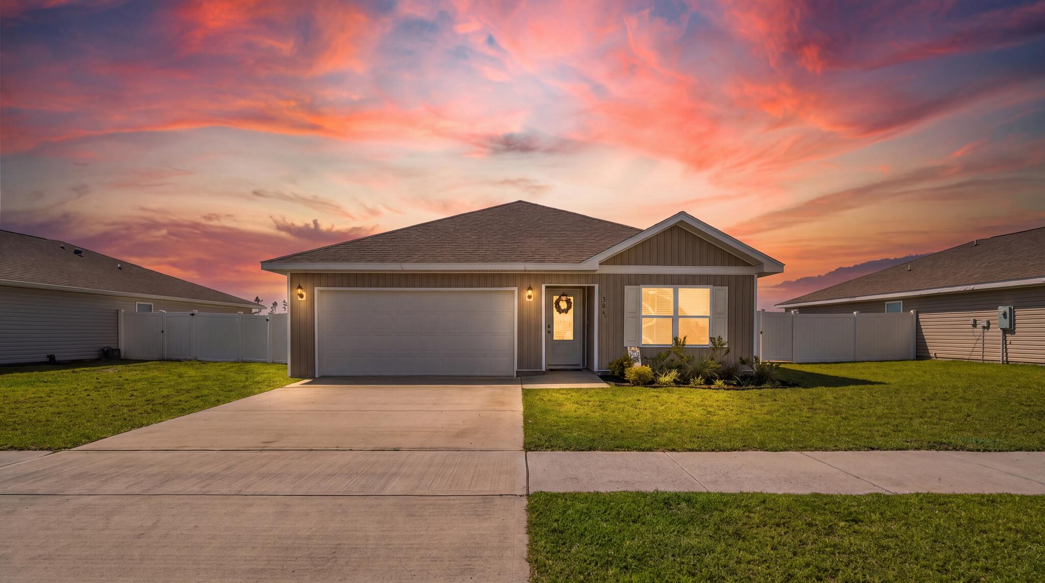 The fence is installed, the blinds are up, the refrigerator is included, and the interior has already been painted all that's missing is you! Built in 2023 and meticulously maintained, this move-in-ready 3-bedroom, 2-bath home delivers the convenience of newer construction without the added expense and hassle of finishing it yourself. The thoughtfully designed Aldridge floor plan offers 1,272 square feet of comfortable living space, with an open kitchen, dining, and living area that feels bright, connected, and welcoming. The private primary suite features a spacious walk-in closet, double vanity, and large shower, while two additional bedrooms and a full bath are tucked away on the opposite side of the home. Outside, enjoy an oversized lot with a fully fenced backyard and patio ready for pets, entertaining, or quiet evenings outdoors. Skip the post-closing projects and settle into a home where the extras are already done!