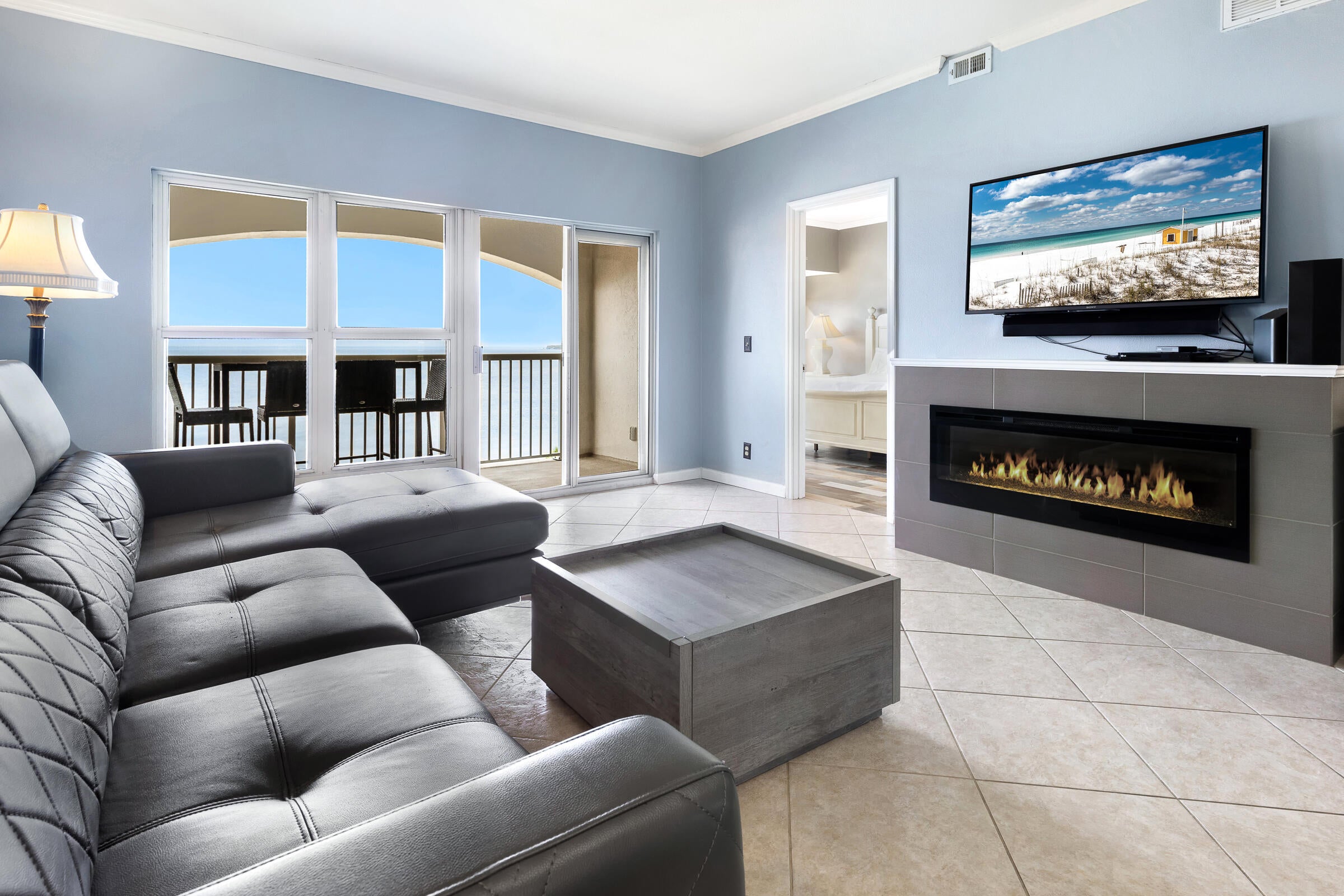 Million-dollar views without the million-dollar price tag. This beautifully maintained 2-bedroom, 2-bath condo in Players Club offers sweeping views of Choctawhatchee Bay, The Links Golf Course, and the ninth tee box from one of the most scenic locations in Sandestin Golf and Beach Resort.

Carefully maintained as a full-time residence rather than a heavily rented vacation property, this condo reflects true pride of ownership while still offering excellent rental potential. The open living area is designed to showcase the view and features a fireplace, upgraded closets by Closets by Design, updated bedroom flooring installed in 2023, and a washer and dryer installed in 2025. The HVAC was replaced in 2023 and is professionally serviced twice each year, and a new garbage disposal was added in March 2026.

Step outside and enjoy morning coffee, passing boats, golfers teeing off, and unforgettable sunsets over the bay. Players Club has also undergone substantial improvements, including a new roof and elevator upgrades, extensive exterior renovations, and updated alarm and fire pump systems. Additional golf cart parking has already been budgeted, with construction anticipated in 2026 or 2027.

Located inside the gated Sandestin Golf and Beach Resort, this condo offers convenient access to golf, tennis, pickleball, boating, dining, shopping, entertainment, Baytowne Wharf, and the sugar-white beaches of the Emerald Coast. Whether used as a full-time residence, second home, or income-producing vacation rental, this property delivers an exceptional combination of condition, location, views, and value.

As an introduction to the Sandestin lifestyle, we invite our new owners to explore amenities that make Sandestin special. The listing brokerage and seller(s) are presenting the buyer(s) of this property with (2) 90-minute rounds of Tennis court time, a golf foursome at one of our three championship courses, and a round of golf for up to four (4) players at the unrivaled Burnt Pine Golf Club.
Sandestin Golf and Beach Resort features more than seven miles of beaches and pristine bay front, four championship golf courses, 15 world-class tennis courts, a 226-slip marina, a fitness center, spa and celebrity chef dining. Shop, dine and play at the charming pedestrian village, The Village of Baytowne Wharf and more. Inside the gates of the resort, residents enjoy a balanced lifestyle of high-class living, spanning the 2,400 acres from the beach to the bay. Everything within the gates of the resort is accessible by golf cart or bicycle. The entire resort is interconnected by miles of pedestrian, bike and golf cart paths that weave through groves of live oaks, meandering past natural lagoons, fountains, man-made lakes, and meticulously landscaped fairways.