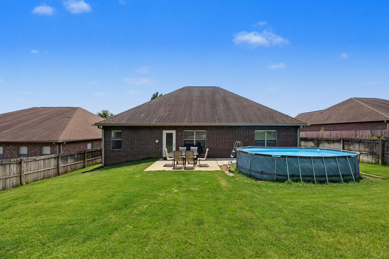 VA ASSUMABLE LOAN AT 5.15% Welcome to this beautifully maintained home in the heart of South Crestview! Offering 3 bedrooms, a versatile flex space (think 4th bedroom!), a dedicated home office, and 2.5 bathrooms, this spacious floor plan provides the flexibility you are looking for. The open living area features soaring cathedral ceilings that create a bright, airy feel and the kitchen flows seamlessly into the main living spaces, making it ideal for everyday living and entertaining.
The generously sized primary suite and large closets provide exceptional storage throughout the home. An oversized garage offers additional space with the potential for overhead storage. Step outside to enjoy the fully fenced backyard featuring an above-ground pool, sprinkler system (added in 2023), and plenty of room to relax or entertain. Additional highlights include paid-off solar panels for energy savings, a new HVAC system (2025), and an assumable VA loan at 5.15% for qualified buyers. Also- SELLER WILL REPLACE ROOF WITH ACCEPTABLE OFFER! Conveniently located in desirable South Crestview with easy access to schools, shopping, dining, and major commuter routes, this home combines comfort, efficiency, and an unbeatable location. Schedule your private showing today!
