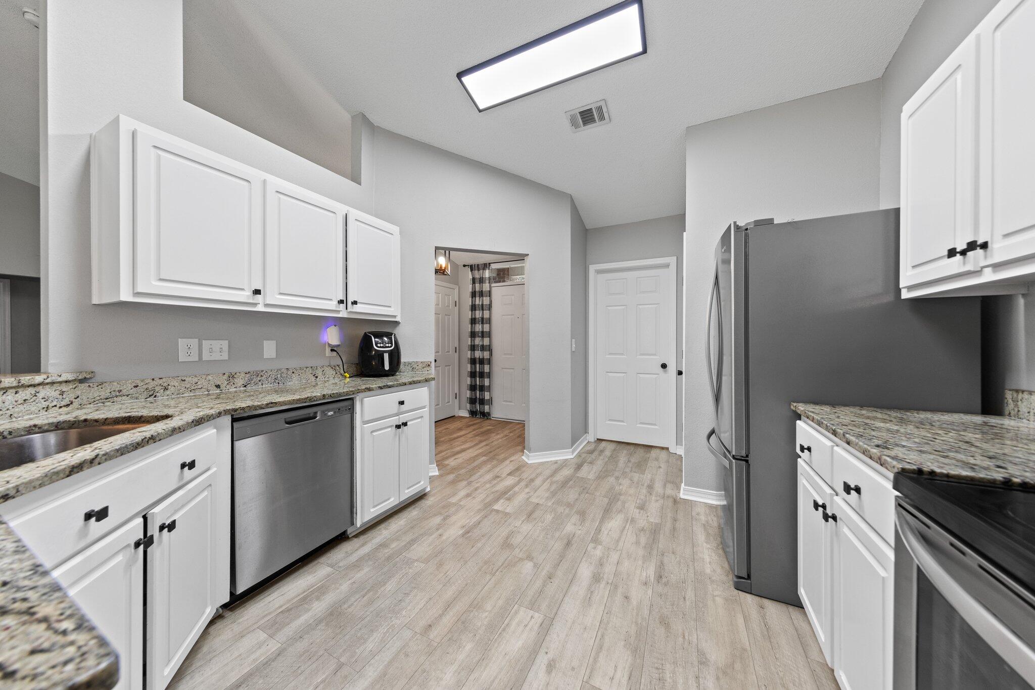 Fresh, Fun, and Move-In Ready in Antioch Estates. This 4-bedroom, 2-bath home has been thoughtfully refreshed. Luxury vinyl plank flooring flows throughout, complemented by updated light fixtures and faucets for a clean, modern feel. The bright kitchen features crisp white cabinetry, granite countertops, and stainless steel appliances. Inside, this 4-bedroom, 2-bath home has been thoughtfully refreshed. Luxury vinyl plank flooring flows throughout, complemented by updated lighting and a color palette for a clean, modern feel. The bright kitchen features crisp white cabinetry, granite countertops, and stainless steel appliances. Located south of I-10, you'll enjoy quick access to local military bases while still being tucked into a quiet neighborhood. The spacious great room centers around a cozy fireplace -- ideal for relaxing evenings at home. A convenient indoor laundry area adds everyday functionality.

Step outside to a large, fully fenced backyard with plenty of room to play, garden, or entertain. The patio space is perfect for weekend BBQs, and the storage building plus two-car garage provide all the extra room you need. New roof in 2022. No HOA. Top-rated schools. Easy base commute. Large fenced yard. This one checks all the boxes -- don't miss it!
