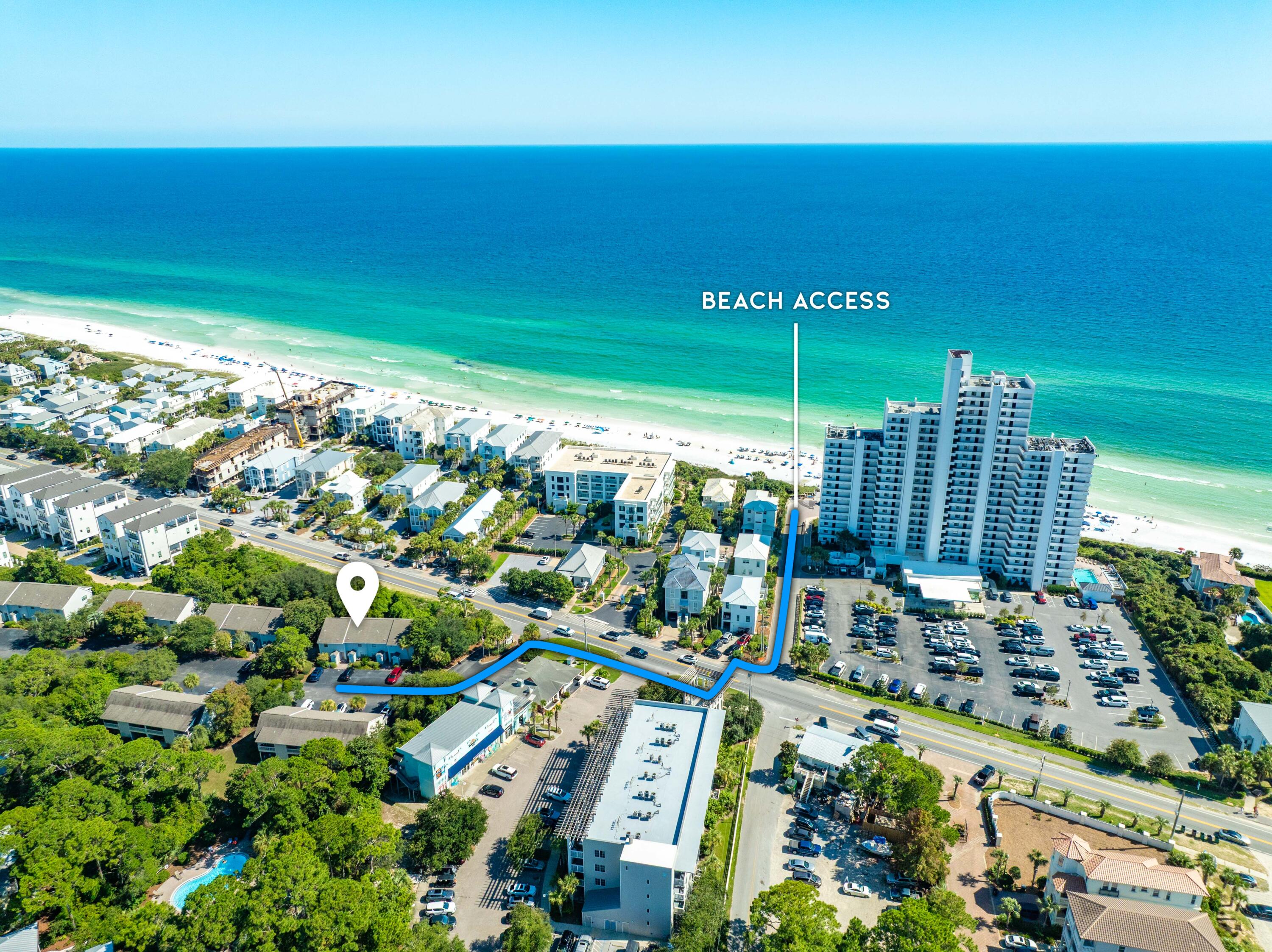 STEPS TO THE BEACH + FULLY RENOVATED = TRUE TURNKEY 30A INVESTMENT

This beautifully renovated and fully furnished townhome puts you just 800 feet from the beach, making it an exceptional turnkey opportunity in the heart of Seagrove on 30A. Located in the front of Cassine Garden, you're just a short walk from beach access, while enjoying easy access to 30A's restaurants, shops, and outdoor attractions.
Renovated in 2024 from top to bottom, the home is truly ready to enjoy or rent from day one. Updates include a completely refreshed kitchen with new quartz countertops, stainless steel appliances, and cabinetry, new LVP flooring throughout, and an upgraded full bathroom. The entire Cassine Garden community has also recently been freshly painted, adding to its coastal appeal.
Bring your suitcase and start enjoying the beach--this is a true turnkey 30A property in an unbeatable location.