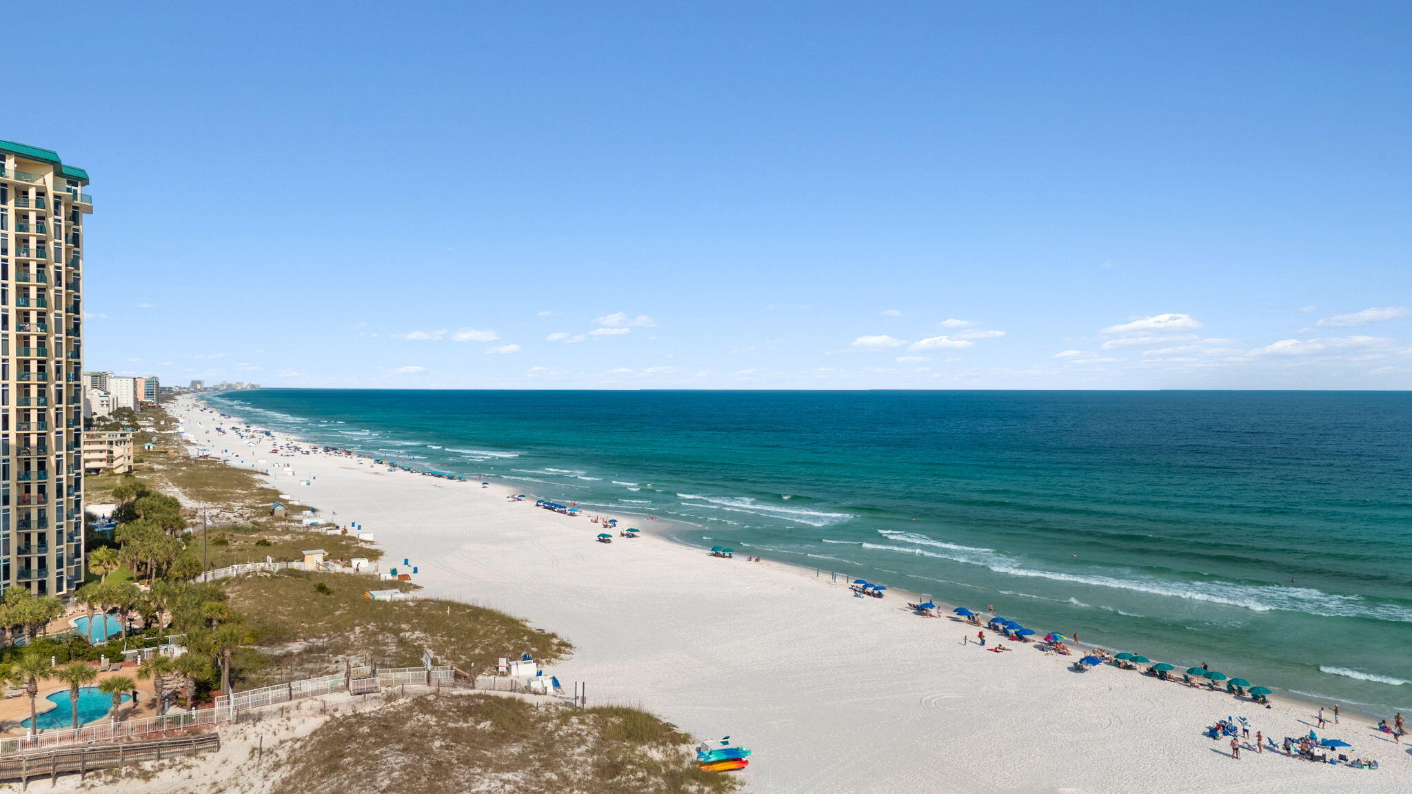 Deeded Beach Access & unbeatable Destin location make this top-floor 3-Bedroom, 2-Bathroom Condominium a standout opportunity. Enjoy beautiful views & sounds of the waves on the Balcony overlooking the Pool. Coastal Decor & Tile flooring throughout. Open Living & Dining Areas, Kitchen with White Cabinets, Granite Countertops, Breakfast Bar & Stainless Steel Appliances. Stackable Washer & Dryer & Owners Closet. The St Martin Beachwalk Community features a refreshing Pool, perfect for relaxing after a day at the Beach. Enjoy easy Gated Access to the Beach or Big Kahuna's Water Park located directly across the street & many popular restaurants, coffee shops, parks, shopping, local attractions, Crab Island & Gulfarium Marine Adventure Park. Whether you're seeking a primary residence, vacation getaway, or income-producing investment property, this South-of-Hwy 98 gem offers exceptional value. Opportunities to own a 3-bedroom condo with deeded Beach access in this desirable area for under $490,000 are rare. Don't miss your chance--this opportunity is not expected to last long. Enjoy life at the Beach!