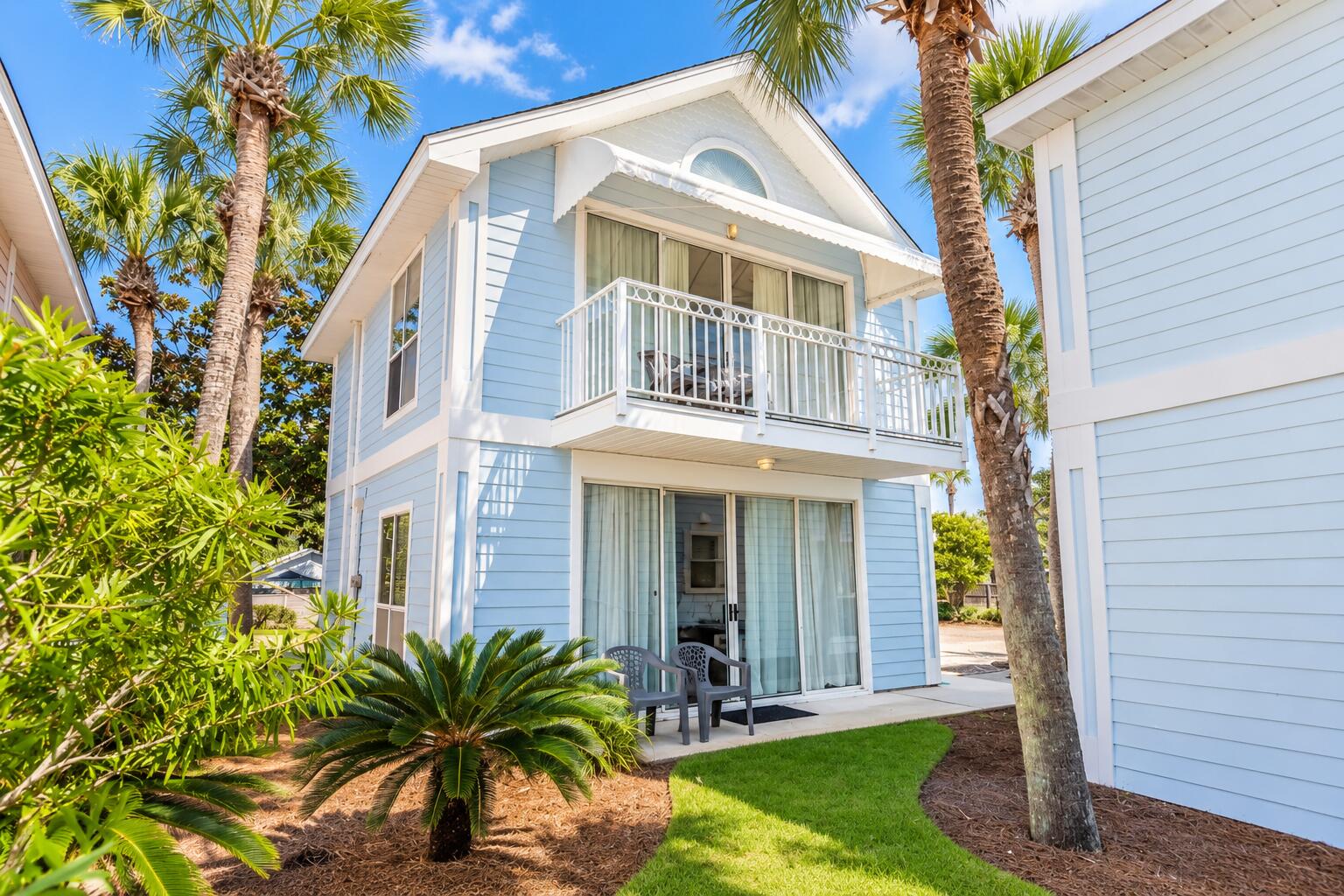Rare opportunity to own your very own Beach Cottage or high earning short term rental! These hardly ever come available. Welcome to the famous Nantucket Cottages in the heart of Destin's sought-after Crystal Beach community! This fully furnished home is just what you have been dreaming of! This charming two-story beach cottage offers 800 square feet of coastal living just a short 100-yard stroll from the sugar-white sands and emerald waters of the Gulf of America. This newly updated cottage features two comfortable bedrooms, hallway bunks, two bathrooms, tile flooring, an open living and dining area, and inviting outdoor spaces perfect for enjoying the coastal breeze. This Cottage features a unique two-story layout, ideal for two couples or families who want their own space while sharing a getaway. You may even want to live in one and rent out the other! This is the perfect short-term rental or beach home to settle down and enjoy the slow mornings on the beach while jumping in your golf cart and taking a stroll down scenic highway to the local entertainment and dining nearby. Nantucket Cottages offers a community pool and an unbeatable location near the beach, Destin Commons, restaurants, shopping, golf, and all that Destin has to offer. Whether you're searching for a beach getaway, investment opportunity, or your own place along the Emerald Coast, this adorable cottage puts you right in the middle of it all at an unbeatable price.