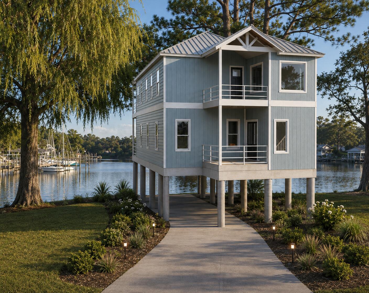 WATERFRONT LIVING ON ROCKY BAYOU! This stunning 4 bedroom 3 bathroom home offers 3,131 square feet of spacious living with breathtaking views of Rocky Bayou in the heart of Niceville. Designed to take full advantage of its beautiful waterfront setting, the home features 2 private balconies providing the perfect vantage point to enjoy peaceful sunrises, sparkling water views, and the natural beauty of the bayou.