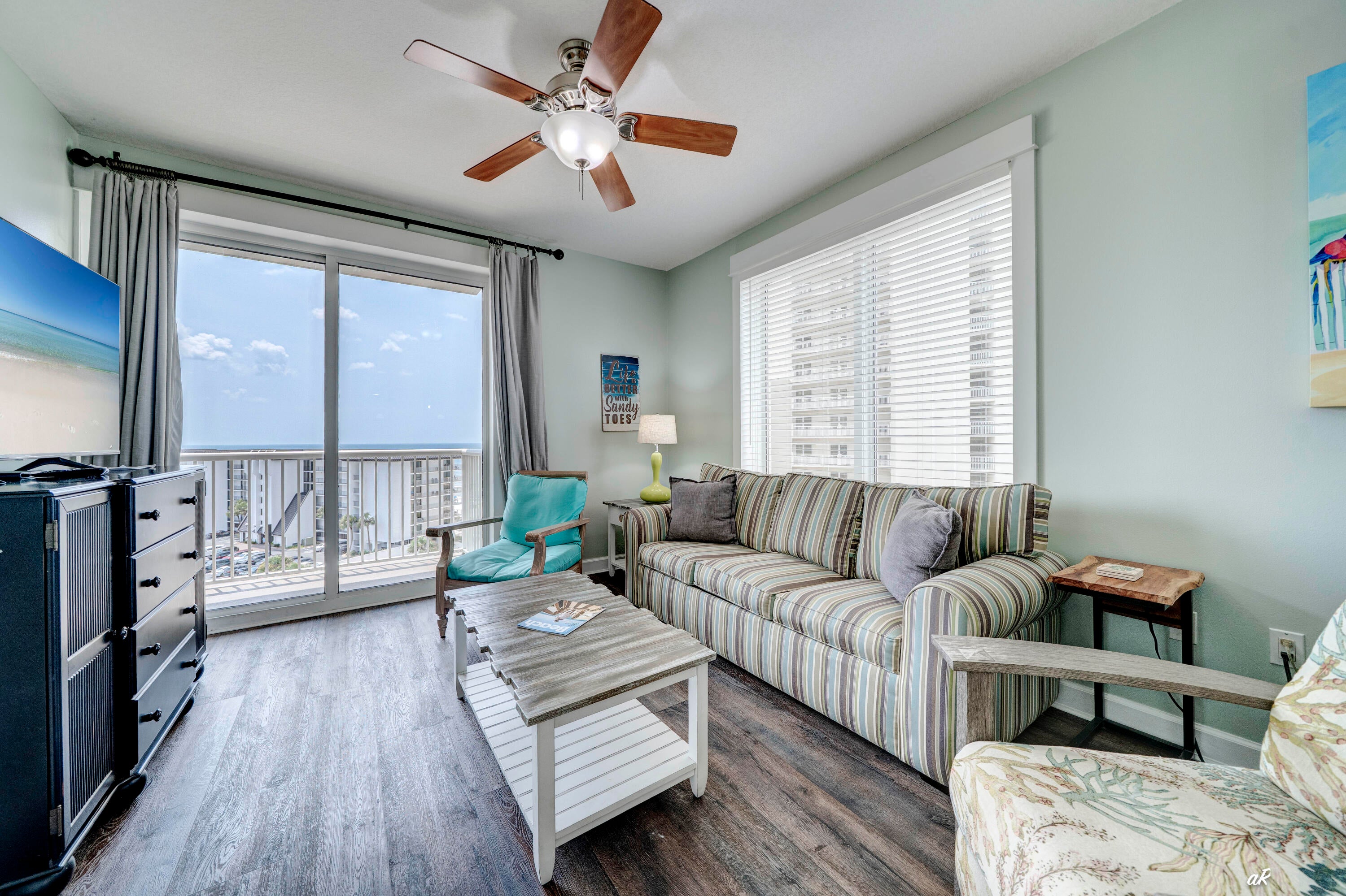 Bright and spacious 3 bed 3 bath corner condo plus bunk beds with sweeping ocean and beach views. This stunning residence features an open-concept layout filled with natural light. The modern kitchen boasts high-end appliances, sleek countertops, and generous storage--perfect for entertaining or relaxed coastal living. Each bedroom offers privacy and comfort, with the primary suite showcasing a private balcony access. Enjoy resort-style amenities, secure parking, and a prime location just steps from the sand, local dining, and boutique shops. This is beachfront living at its finest--a rare opportunity to own a stylish, turn-key home with unbeatable views.