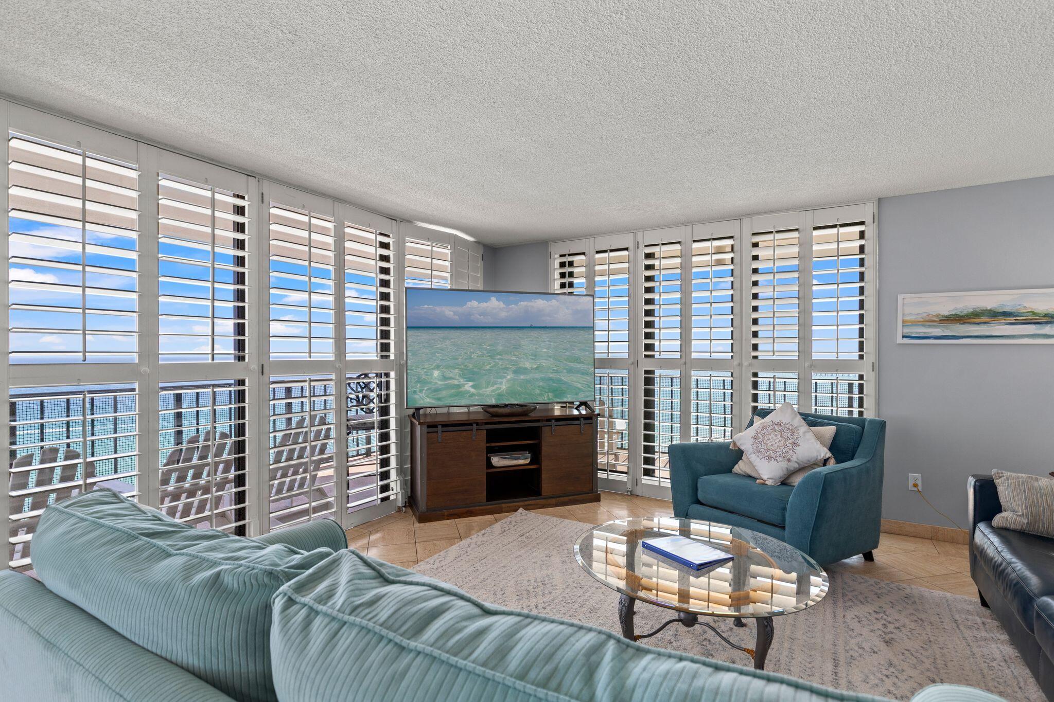 CURRENTLY UNDER CONTRACT, SELLER WILL CONSIDER BACKUP OFFERS: Edgewater Tower II, Unit 1212--an exceptionally rare Gulf-Front two-story 4BR/4BA rooftop penthouse nestled atop Tower 2 at Edgewater Beach & Golf Resort. This unique Gulf-front residence offers approximately 1,847 sq. ft. on the main level plus 300+ additional sq. ft. upstairs (buyer to verify), featuring an interior staircase, floor-to-ceiling windows, and private balconies on both levels. The wrap-around 12th-floor balcony showcases breathtaking gulf, beach, sunrise and sunset views, while the expansive 740Â± sq. ft. rooftop penthouse balcony offers unforgettable unobstructed sunset views all year long. The main level (12th Floor) includes an open living area, three bedrooms, three baths, and plantation shutters throughout. Upstairs (13th Floor) features a bonus room with wet bar and mini-fridge, plus a private 4th-bedroom suite with 4th full bath. All five sliding glass balcony doors (4 downstairs, 1 upstairs) operate smoothly, and the condo has been exceptionally maintained. Resort amenities include the 11,500-sq.-ft. lagoon pool, 13 additional pools, private beach access, tennis, pickleball, golf, fitness center, spa, on-site dining, Starbucks, market, and 24-hour gated security. Currently on vacation rental program with strong rental history. Buyer must honor confirmed reservations. Rental history and future bookings available upon request.