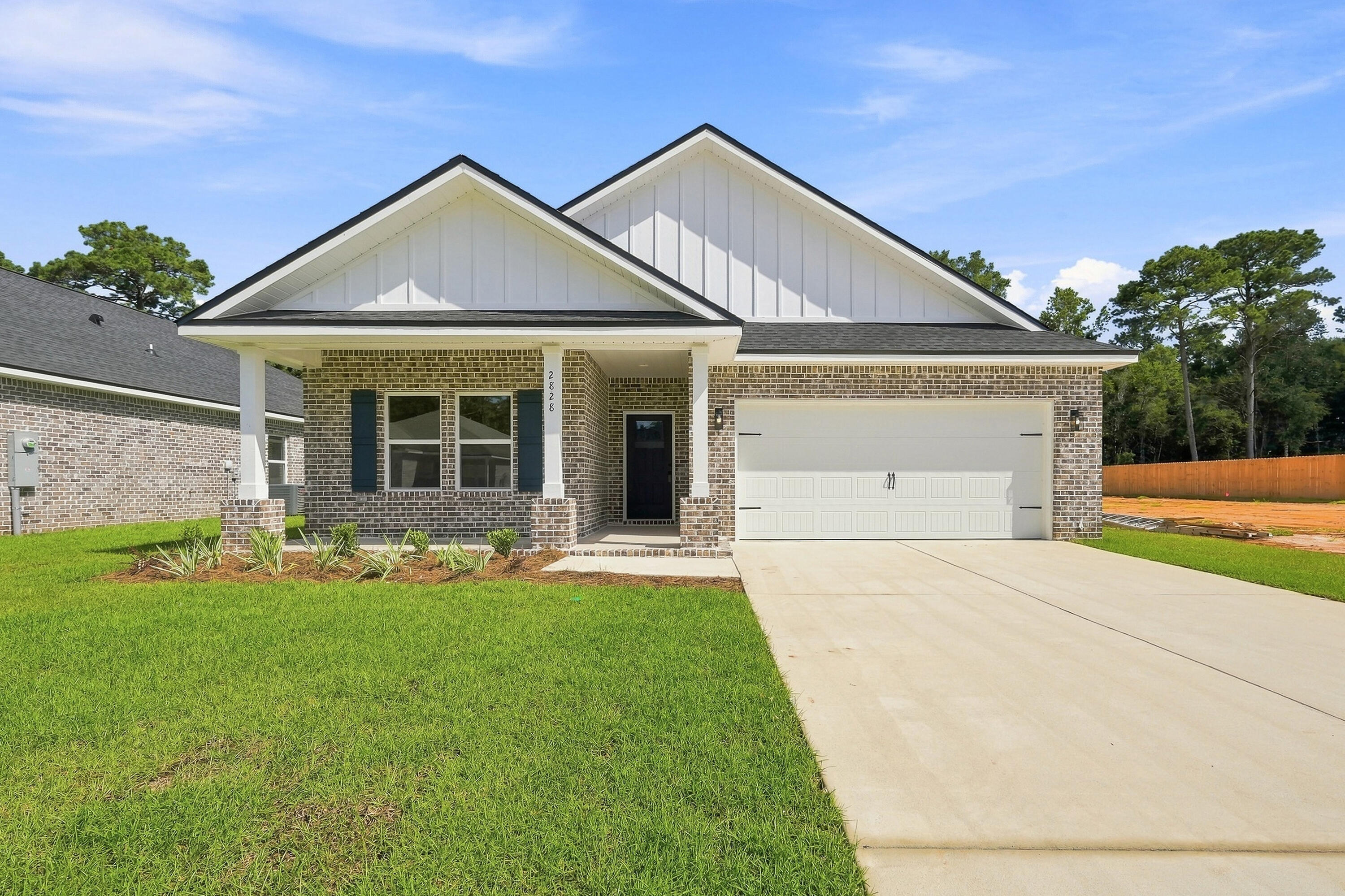 BARTON'S BEND - CONSTRUCTION COMPLETE- ONE BEAUTIFUL CUL-DE-SAC STREET with street lighting, sprinkler system & fully landscaped yards.  'MAYBELL II' has covered front & rear porches for relaxing, luxury vinyl plank flooring thru-out, raised ceilings, recessed lighting, ceiling fans in family & all BR'S.  Family gathering space overlooks kitchen and cozy dining nook.  Work island w/bar seating, corner pantry, quartz countertops.  Owner's bath has tile shower, double vanities, linen storage, walk-in closet.  Split BR plan, finished garage, all brick construction.  Seller will contribute up to $12,000 towards buyers closing costs/prepaids/rate buydown - call for details.