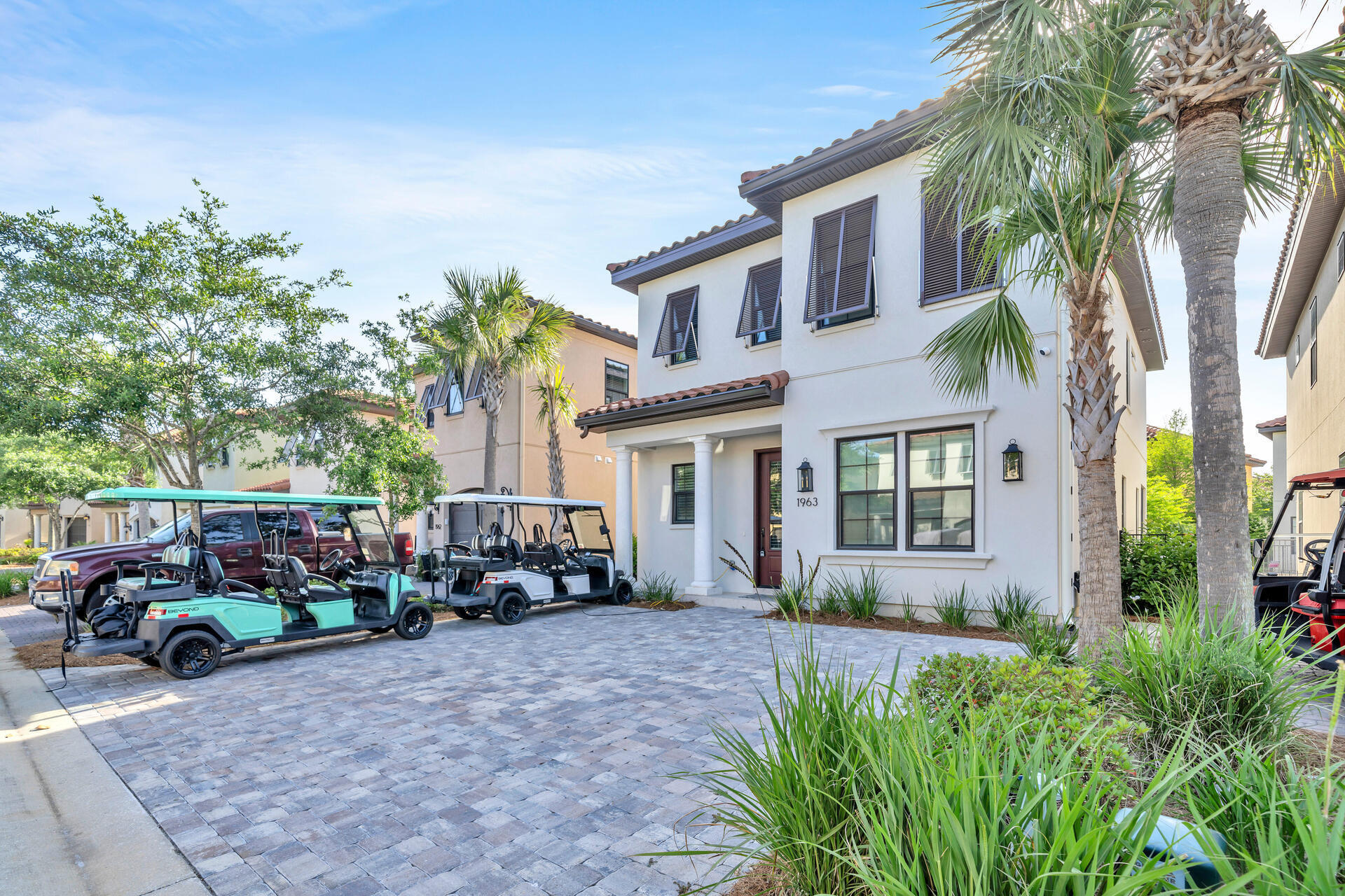 Experience coastal luxury in this fully furnished 2-story Villa Lago home, built in 2023, in Sandestin Golf & Beach Resort. The open-concept design features luxury vinyl plank flooring, abundant natural light, and a gourmet kitchen with quartz countertops, double oven, and glass French door pantry.

The main-level primary suite includes a spa-like bath with freestanding tub and walk-in shower, plus access to a screened porch overlooking the lagoon. Upstairs offers a second primary suite, two guest bedrooms with private baths, and a versatile loft.

Additional highlights include custom closets, Bluetooth-equipped bathroom fans, an EV charging outlet, outdoor shower, fenced yard, and the added convenience of two golf carts. This property is ideal as a primary residence or short-term rental.

Within Sandestin's gates, residents enjoy four championship golf courses, 15 tennis courts, a 226-slip marina, pickleball courts, a fitness center, spa, shopping, and dining. Outdoor enthusiasts will love the miles of biking and walking trails, kayaking, paddle boarding, boating, fishing, and unforgettable sunset cruises. And of course, more than seven miles of pristine beach and Bayfront - all accessible by golf cart - make every day feel like vacation.
