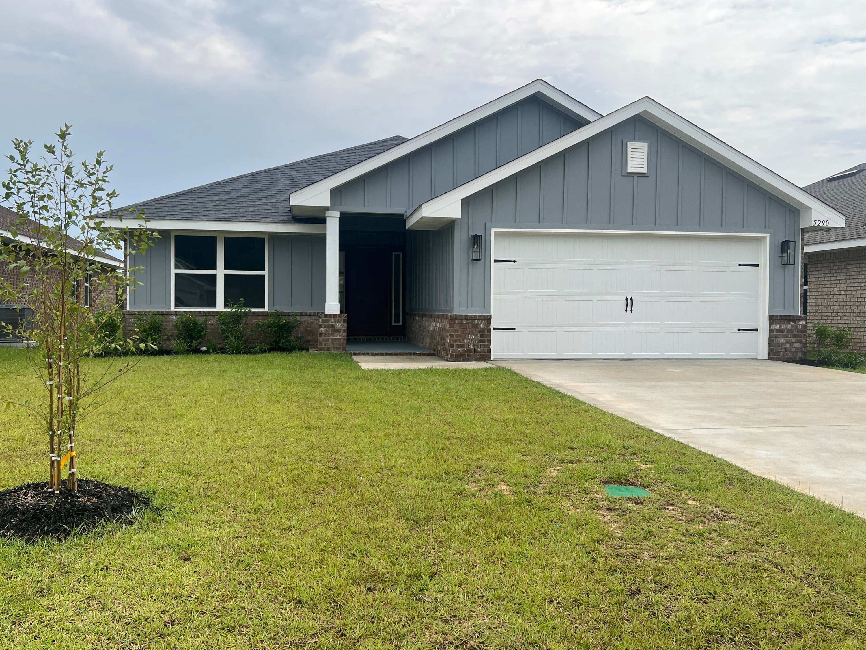 Welcome to HIDDEN PINES by Adams Homes. Located just 30 minutes to Navarre Beach, with close proximity to schools, shopping and much more. This home is 3-sided brick with Hardi design front, 2 car automatic garage, sprinklers with timer, and a sodded yard with a landscaping package. Some upgrades that are being added to this home include granite/quartz countertops in kitchen and bathrooms, Puretec LVP flooring everywhere with carpet only in bedrooms, craftsman style elevation, and a tile shower in the master bathroom.