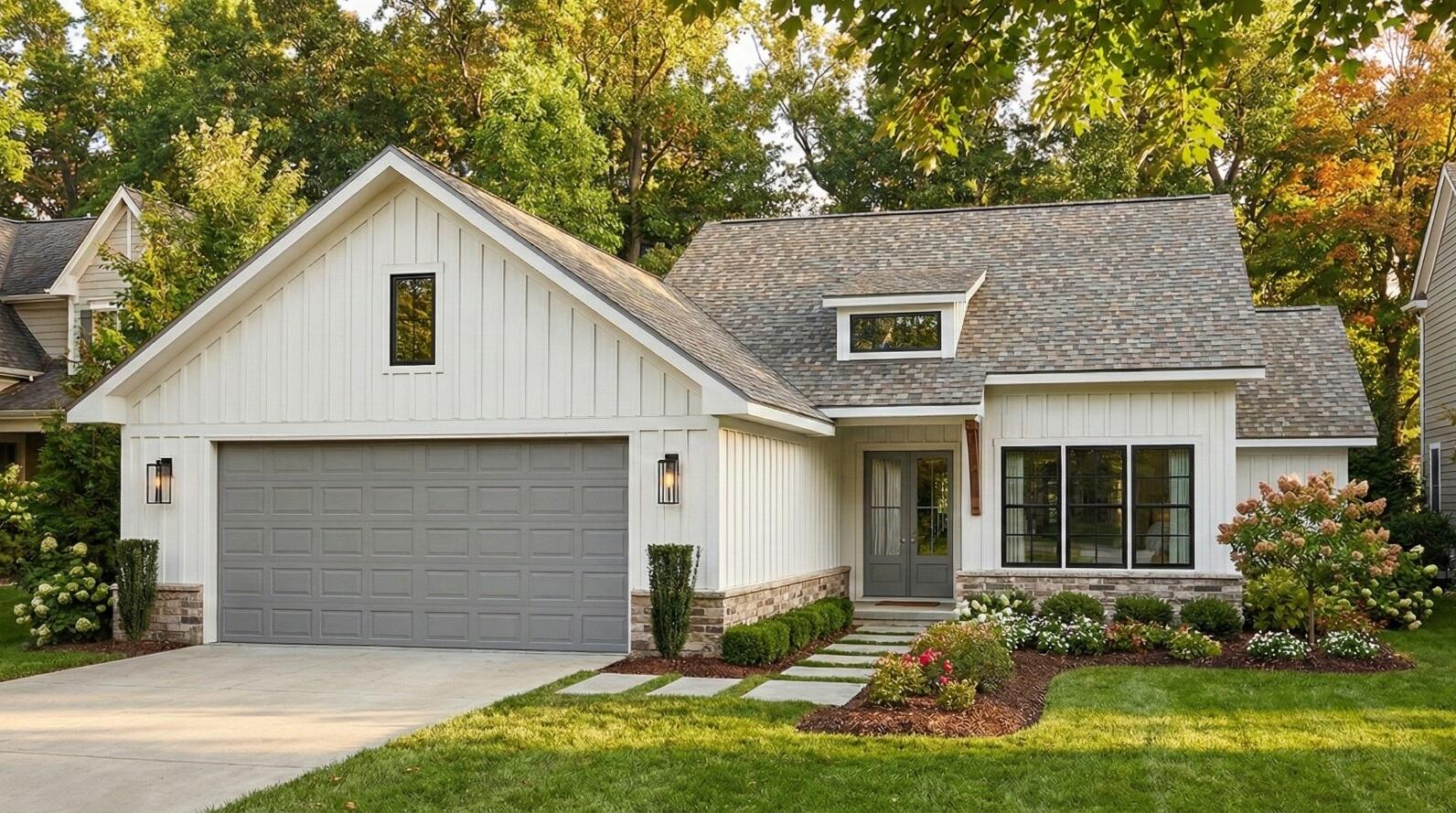 NEW CONSTRUCTION TO BE BUILT! Built by Samuel Stevens & Associates, a well-established local custom builder with a proven reputation for quality construction and craftsmanship. The Farmhouse floor plan offers 1673 square feet with 3 bedrooms, 2 baths, a spacious 2-car garage that is oversized and features higher doors and ceilings to accommodate larger vehicles, and a covered rear porch. For buyers looking to downsize without downgrading, this thoughtfully designed floor plan offers a more manageable footprint without giving up quality, finishes, storage, or custom details. The open floor plan with high ceilings connects the kitchen, dining, and living areas, with cypress beams in the living area adding warmth and architectural detail. Interior features include luxury vinyl plank throughout, custom-crafted cabinetry with soft-close doors and drawers, quartz countertops in the kitchen and bathrooms, tiled backsplash, custom all-wood closet shelving, designer lighting, Delta plumbing fixtures, and a professionally crafted trim package. Exterior features include professional landscaping, an irrigation system, and a knee-high brick accent wall along the front that adds dimension and curb appeal to the home.