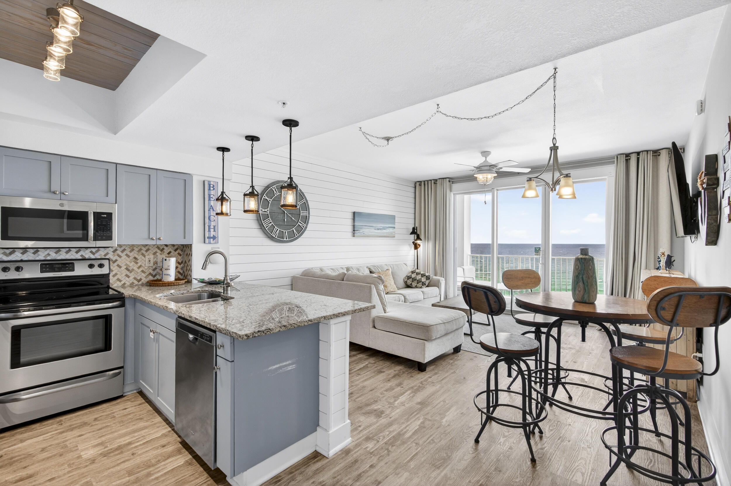 This is a MUST SEE! TOTALLY RENOVATED 1 bed / 2 ba at Majestic Sun with an unobstructed view of the Gulf and the Sugar White Beaches! Everything has been updated with lots of attention to details. It is sold fully furnished - turnkey ready with lots of revenue, already $38K on the books, and summer has just begun. Majestic Sun amenities include heated indoor/outdoor pool, hot tub, fitness center, parking garage, and is located within the gated golf course community of Seascape Resort offering tennis, pickleball and many on site restaurants, PLUS 2000 feet snow-white beaches. This gulf-front gem is perfect as a relaxing beachfront retreat or a highly desirable rental property!