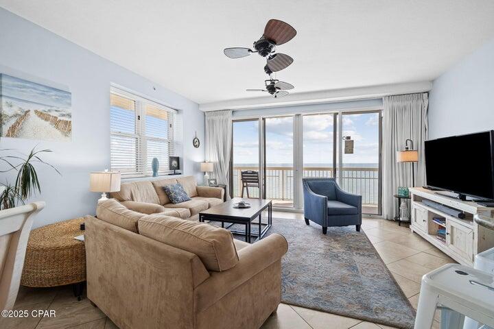 Corner units are always in demand, but few offer the combination of views, outdoor living space, deeded special underbuilding parking, and rental potential found at Celadon 1601. Positioned on the 16th floor, this Gulf-front corner residence captures panoramic views of the emerald waters, sugar-white beaches, and miles of coastline through walls of glass and an expansive wraparound balcony. The additional windows unique to a corner unit fill the interior with natural light while creating a perspective that simply isn't available from interior floor plans. Whether you're searching for a vacation home, investment property, or full-time beachfront residence, this condo checks the boxes buyers consistently prioritize: direct Gulf views, turnkey condition, exceptional outdoor space, and proven appeal in one of Panama City Beach's most desirable beachfront communities. Adding to the convenience, the residence conveys with its own deeded parking space--a valuable feature that enhances both ownership and guest experience. Located on the quieter west end of Panama City Beach, Celadon offers easy access to the area's best attractions while maintaining a more relaxed beachfront atmosphere. Carillon Beach and Scenic Highway 30A are just minutes away, while Pier Park, Frank Brown Park, shopping, dining, and entertainment are all within a short drive.  Owners and guests enjoy an impressive collection of resort-style amenities, including 283 feet of Gulf frontage, a heated Gulf-front pool and spa, indoor/outdoor heated pool, two hot tubs, tennis court, fitness center, media room, meeting facilities, on-site rental office, three high-speed elevators, and a four-level parking garage connected to the building by an elevated walkover. For buyers comparing beachfront opportunities along the Emerald Coast, Celadon 1601 offers the rare combination of a corner-unit floor plan, wraparound balcony, deeded parking, strong rental appeal, and the Gulf-front lifestyle that continues to make Panama City Beach one of Florida's most sought-after destinations. All measurements and information are deemed reliable but should be verified if important.
