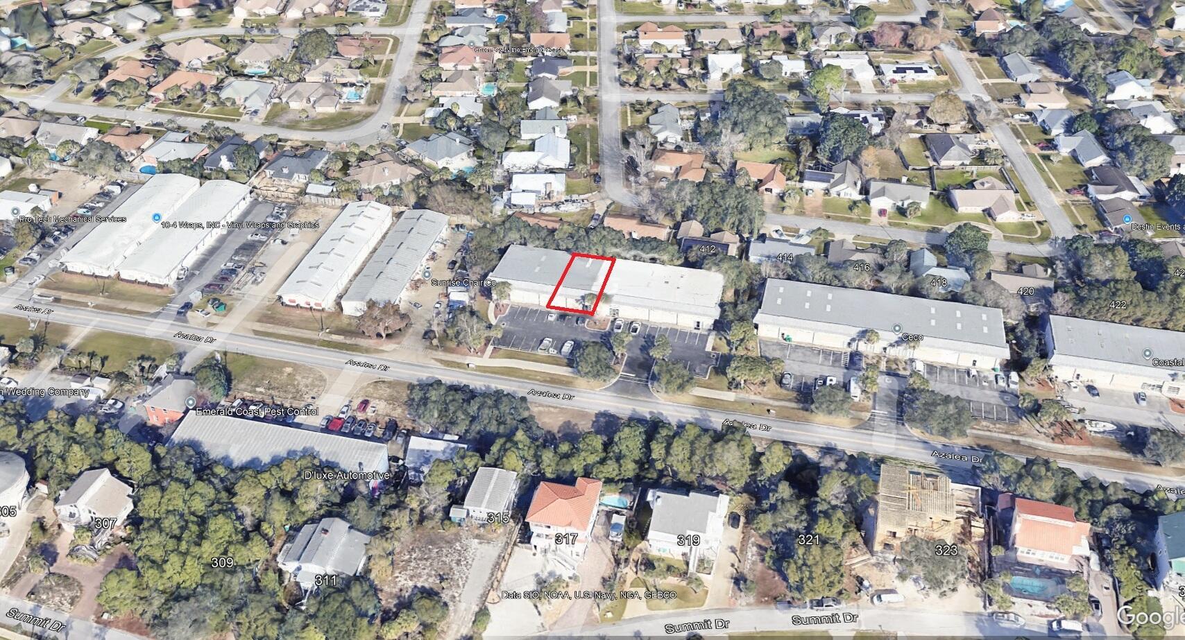 Prime Office/Warehouse Flex Space in the Heart of Destin

Exceptional opportunity to lease a premium office/warehouse flex property conveniently located on Azalea Drive in the heart of Destin. This versatile space features approximately 3,000 square feet of office space across two floors, including 11 private offices, one conference room, a spacious reception area, break room, and two restrooms.

The 1,500-square-foot warehouse offers approximately 20-foot ceilings and 12-foot roll-up doors, providing excellent functionality for storage, distribution, or light industrial operations.

With a total of 4,500 square feet, it is ideally situated with quick access to Highway 98 and convenient connectivity throughout the Emerald Coast, this property is well-suited for a variety of business uses.

Tenant is responsible for its insurance and all utilities, which the tenant will establish in its own name. The Landlord will cover the NNN expenses of RE taxes, insurance and HOA.

Purchase opportunities may also be considered.

All information is believed to be accurate but is not guaranteed. Prospective tenants are responsible for independently verifying all information and determining the property's suitability for their intended use. All final lease terms are subject to negotiation and shall be set forth in a fully executed commercial lease agreement between the parties.