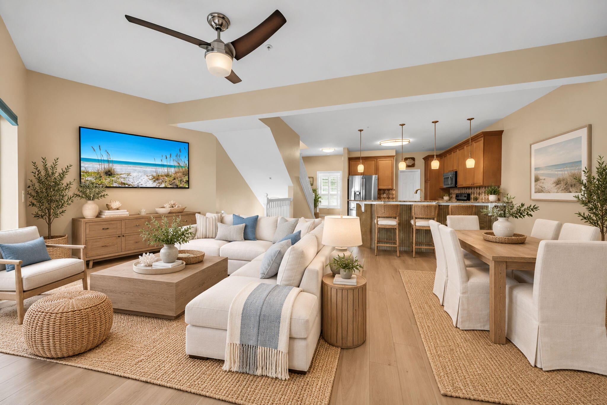 BEACH. SPACE. GULF VIEWS. LOW HOA. AND NOTHING TO FIX.

This beautifully maintained 3-bedroom, 3-full-bath townhome puts you just steps from the beach with private deeded beach access and a Gulf view from the third-floor suite. With approximately 1850 square feet across three floors, plus a one-car garage, this is an exceptional opportunity in a great community just off Scenic 98.

The current owner has taken tremendous pride in this home, extensively updating and maintaining it with a long-term mindset. There is no deferred maintenance here--everything is in great shape and has been cared for. Recent improvements include brand-new LVP flooring throughout, recent exterior paint and newly installed gutters. The result is a home that feels fresh, well cared for and ready for its next owner.

The three-story layout gives everyone room to spread out, while the third-floor suite provides a private retreat with Gulf views. The community also offers a pool, giving you another option for relaxing when you're not enjoying the beach.

Another major plus: the home is being sold unfurnished. That gives you a true blank canvas to design it around your needs and style--whether you envision a full-time residence, a second home or a vacation rental. Similar 3-bedroom units in the development have consistently generated $70,000-$100,000+ in annual short-term rental revenue, offering an attractive income opportunity for buyers considering an investment property. Add in the very low HOA, one-car garage, private beach access, community pool and excellent location off Scenic 98, and this is a townhome that offers an impressive combination of location, space, updates and flexibility without bringing a list of projects along with it.

Steps to the beach. Gulf views. Thoughtfully updated. Nothing to fix. And the freedom to make it yours.  Beach Pointe 803 delivers the best of beachside living, with the space to live comfortably, the updates to enjoy it immediately, and the flexibility to make it your own. Come see what makes this one special. Some photos have been virtually staged for illustrative purposes. Buyer to verify all information.