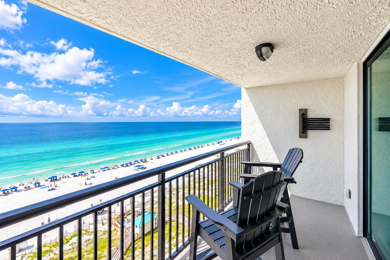 DIRECT GULF VIEWS FROM THE 10TH FLOOR! Welcome to SunDestin 1004, a beautifully updated 1-bedroom, 1.5-bath Gulf-front condo offering sweeping views of Destin's emerald waters & sugar-white sands. Located within one of Destin's most popular vacation resorts, this inviting condo combines a desirable Gulf-front setting with a highly sought-after resort environment, making it a fantastic vacation rental investment. A mirrored wall in the living room reflects the stunning Gulf views while creating an open, spacious feel, and tile floors flow throughout the common areas. The beautifully updated kitchen features timeless white shaker cabinetry, tile backsplash, granite countertops, and stainless steel appliances.

The thoughtfully designed floor plan offers excellent flexibility for both personal use & vacation rentals. The bedroom features an ensuite half bath that also connects to the full bathroom, allowing the bedroom to be locked off for added privacy while still providing convenient bathroom access for guests. A sleeper sofa in the living room brings the sleeping capacity to 4. Step onto the private balcony to take in the expansive Gulf views & enjoy the beauty of the Emerald Coast from your own beachfront retreat.

One of SunDestin's most compelling ownership advantages is its exceptionally inclusive association fee, which covers ALL utilities, including electricity, a rare benefit for a Gulf-front vacation rental & one that can help simplify ownership & operating expenses. SunDestin also offers an impressive collection of onsite amenities designed to provide guests with everything they need in one convenient location, including a 24/7 front desk with concierge service, a Gulf-front outdoor pool, a seasonally heated indoor pool (renovation scheduled for completion in 2027), hot tub, sauna, steam room, fitness center, conference room, on-site restaurant, gift shop, and seasonal beach chair & umbrella service. Guests can even enjoy food & drinks served beachside from the on-site restaurant, adding another layer of convenience to the quintessential Gulf-front experience. With so many conveniences & activities available on site, SunDestin functions as a true one-stop beach resort, helping create the kind of memorable guest experience that encourages loyal repeat visitors & supports strong occupancy season after season.

Unit 1004 also offers added peace of mind with the building restoration complete, the assessment paid in full, and no pending assessments. Centrally located in Destin, SunDestin places you just minutes from Big Kahuna's, The Track, HarborWalk Village, Destin Commons, and countless restaurants, shopping destinations, and water activities. Whether purchased as a vacation rental investment, personal beach retreat, or both, SunDestin 1004 offers an exceptional opportunity to own a beautifully updated Gulf-front condo with spectacular views, outstanding resort amenities, and the convenience of being in the heart of Destin.