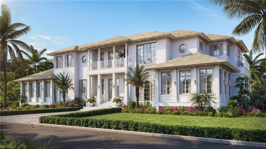 One or more photo(s) has been virtually staged, AI generated or rendered.  An exceptional opportunity to own a newly constructed estate on one of Olde Naples’ most coveted beach-block streets, just one property from the sugar-sand beaches of the Gulf of America. With Third Street South only moments away, the home’s location offers effortless access to Naples’ finest dining, boutiques, galleries, and the beach—all within an easy walk. Scheduled for completion in 2027, this six-bedroom residence is the collaboration of Beck Architectural Group, acclaimed interior designer Ana Oates, and Kurtz Homes, one of Naples’ most respected custom builders. Together, they have created a home that pairs timeless coastal architecture with refined interiors and meticulous craftsmanship. Offering nearly 7,000 square feet of air-conditioned living space and more than 10,000 square feet under roof, the residence is designed for both elegant entertaining and relaxed everyday living. Expansive walls of glass blur the line between indoors and out, filling the home with natural light and opening to a private outdoor retreat. At its center is a beautifully appointed chef’s kitchen featuring a statement 60-inch La Cornue range, an oversized butler’s pantry, and extensive custom cabinetry. Generous gathering spaces flow effortlessly throughout the home, creating an ideal setting for intimate family living or large-scale entertaining. Outside, the resort-inspired grounds—thoughtfully designed by landscape architect Max Gooding—offer year-round enjoyment with a pool and spa, expansive covered terraces, open-air lounges, a fully equipped outdoor kitchen, and lush tropical landscaping that provides both beauty and privacy. The primary suite offers a tranquil retreat, while five additional guest suites ensure exceptional comfort for family and visitors. Every element of the home has been thoughtfully integrated, from premium materials and architectural detailing to the latest home technology. Few opportunities exist to acquire a newly built residence of this caliber in such an irreplaceable location. Just steps from the Gulf and moments from Third Street South, this is a home defined by exceptional design, enduring quality, and one of the most desirable addresses in Olde Naples.