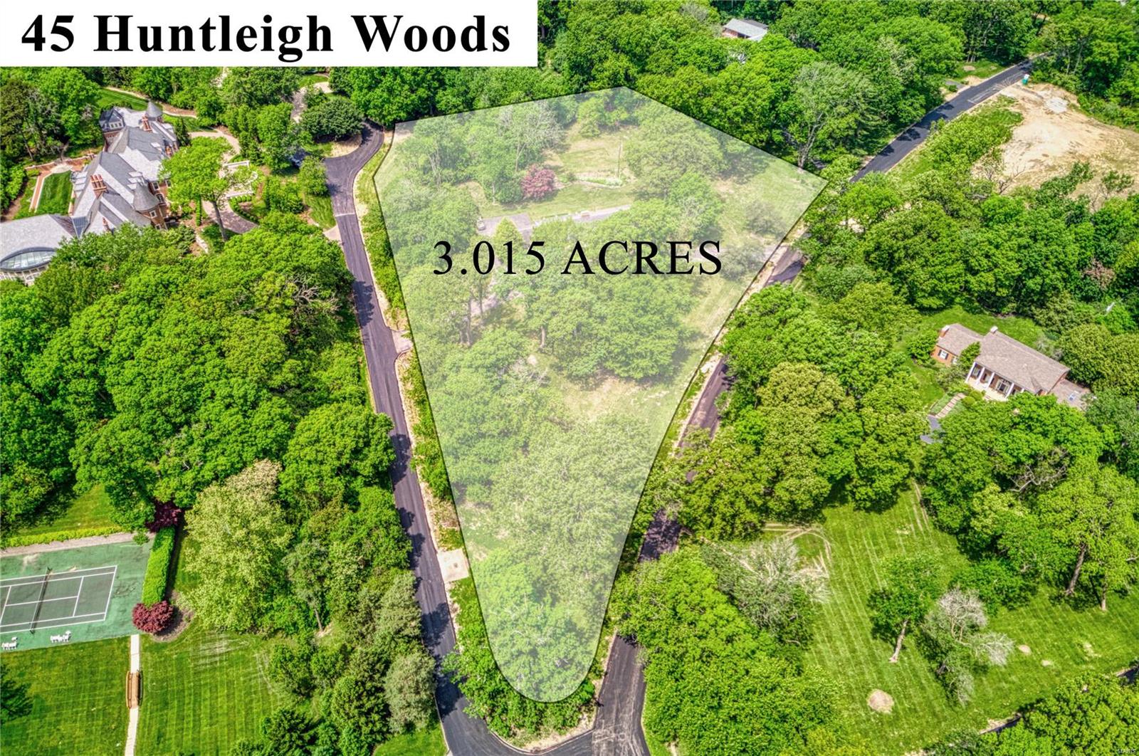If you’re looking for seclusion, privacy, and location in a glorious park like setting, look no further! This stunning 2.97 acre property, located in Huntleigh Woods, offers a unique opportunity to acquire a gorgeous home site on a quiet lane of well-established luxury homes, some of the finest custom homes in St Louis. Neighborhood is within the boundaries of the highly rated Ladue schools. Property sold “as is” with no inspections/repairs or other costs to seller. Please do not walk property without appointment. No sign in the yard. Duplicate listing 19035951