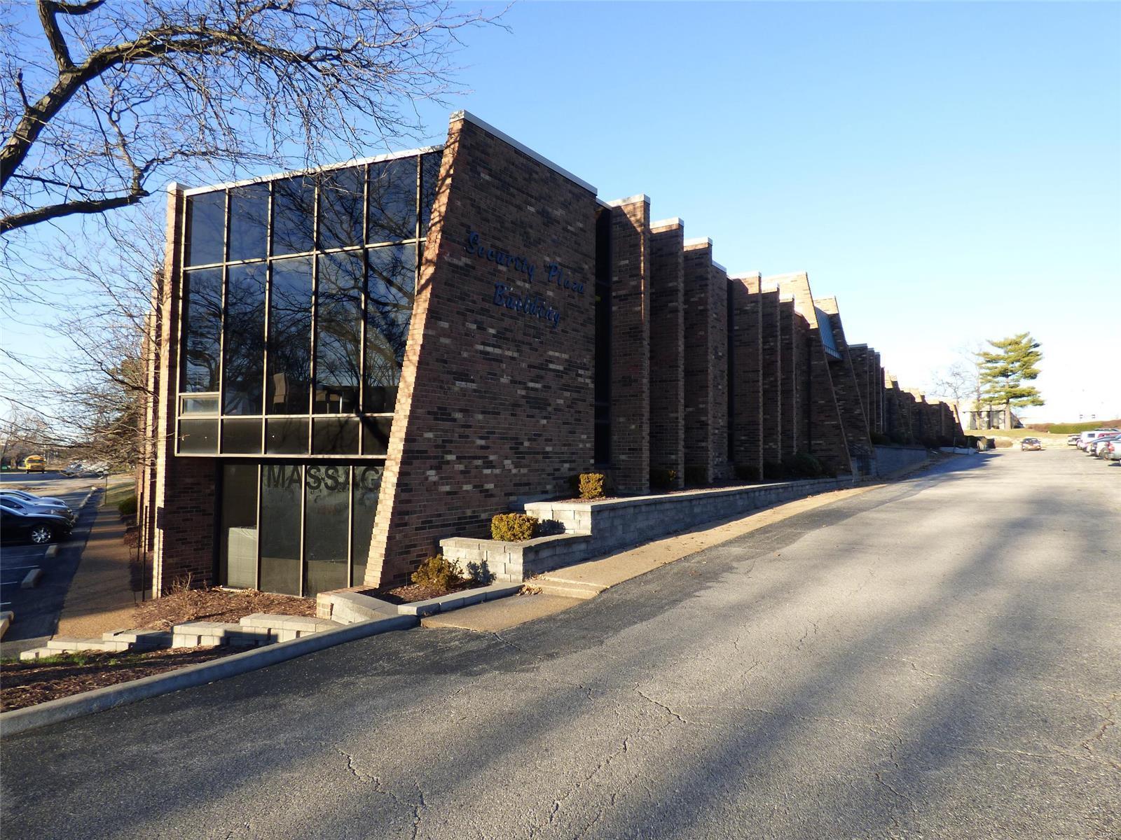 The Security Plaza Building is a Stabilized Investment Opportunity, Offered at $4,200,000 ($79.89/S.F.). This 52,573 S.F. building sits on 3.83 acres in the heart of Maryland Heights.

This property is currently 95% occupied (as of 4/1/2019). Built in 1974, this property is Zoned M-1 (Office, Service, and Light Manufacturing). Abundant Parking with 3.06/1,000 S.F. Parking Ratio. Overall build out in the building is approximately 85/15% Office/Warehouse.

This property received a new TPO Roof in 2015, and 90% of A/C units are less than 3 years old. This building has 7 Drive-In Doors, 5 Individual Dock Doors, and a shared Loading Dock Platform accessible from 6 suites.

This property is ideally located directly across Westport Plaza Drive from Westport Plaza, on Fee Fee Road, within walking distance of Westport Plaza amenities. Centrally located in Maryland Heights, with convenient access to Page Ave/MO-364, I-270, and I-70.
Full Offering Memorandum Available with CA. Location: Corner Location, Industrial Area, Suburban