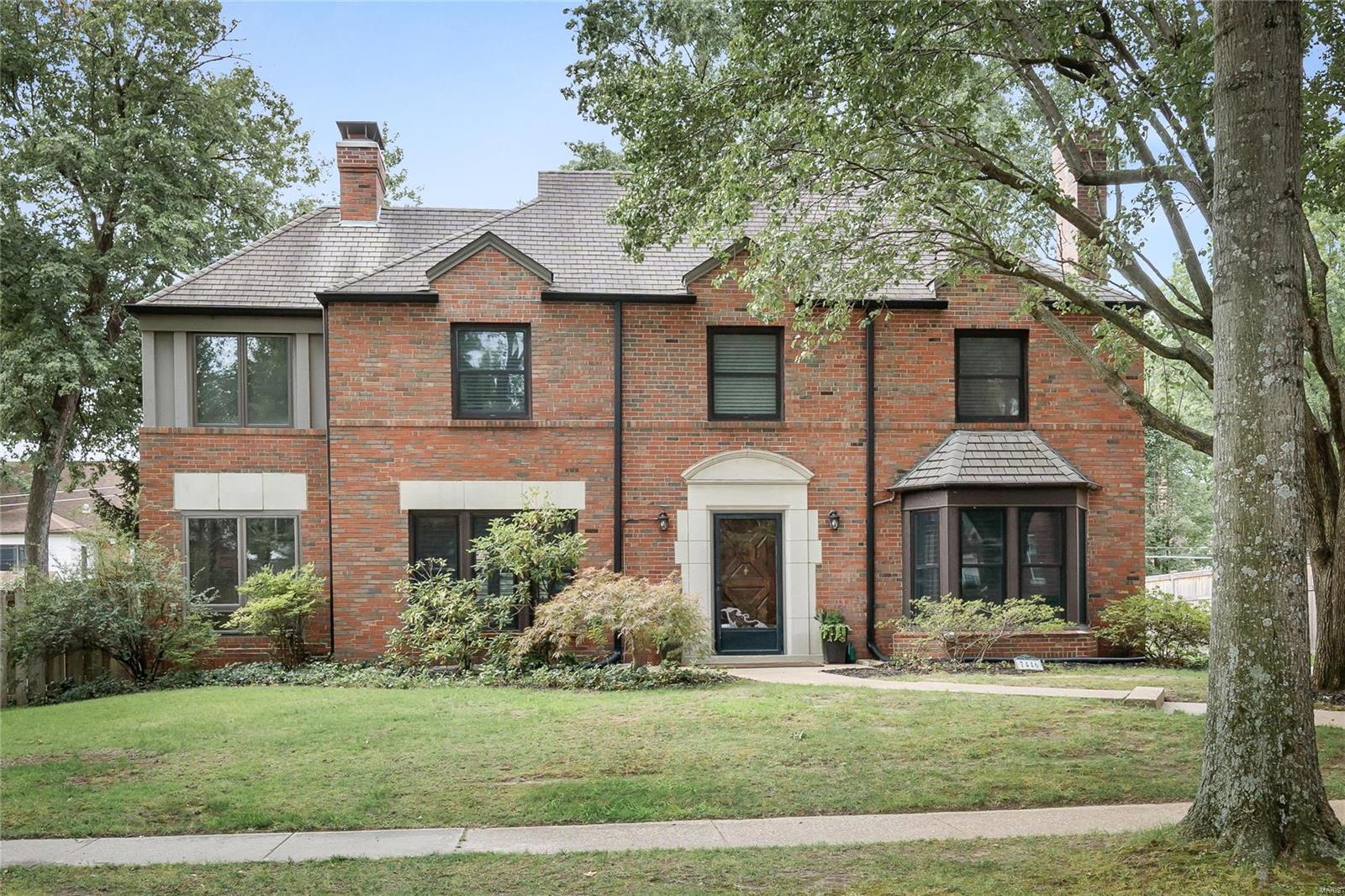 Enter into the enchanting world of the Moorlands, nestled in Clayton's heart—a suburban gem blending the best of residential living w/ a vibrant hub of restaurants, galleries, boutiques, & bustling businesses. Terrazzo flooring, graceful arched doorways, & architectural elements tell tales of the past. Host in the spacious dining room, or let your culinary skills shine in the sunlit custom kitchen w/its inviting glass doors leading to a tranquil deck/private fenced yard. Unwind in the cozy study or revel in the family room. The office offers a focused haven for professional endeavors or creative pursuits like homework & crafting. The primary bedroom is a luxurious retreat w/a walk-in closet, two addt'l custom closets, & private office. Ensuite w/dual sinks, a jetted tub, & separate shower. Full bath & 3 bedrooms complete the upstairs. Residing in one of the nation's finest school districts & minutes away from downtown attractions, the Moorlands offers boundless adventures. Welcome Home
