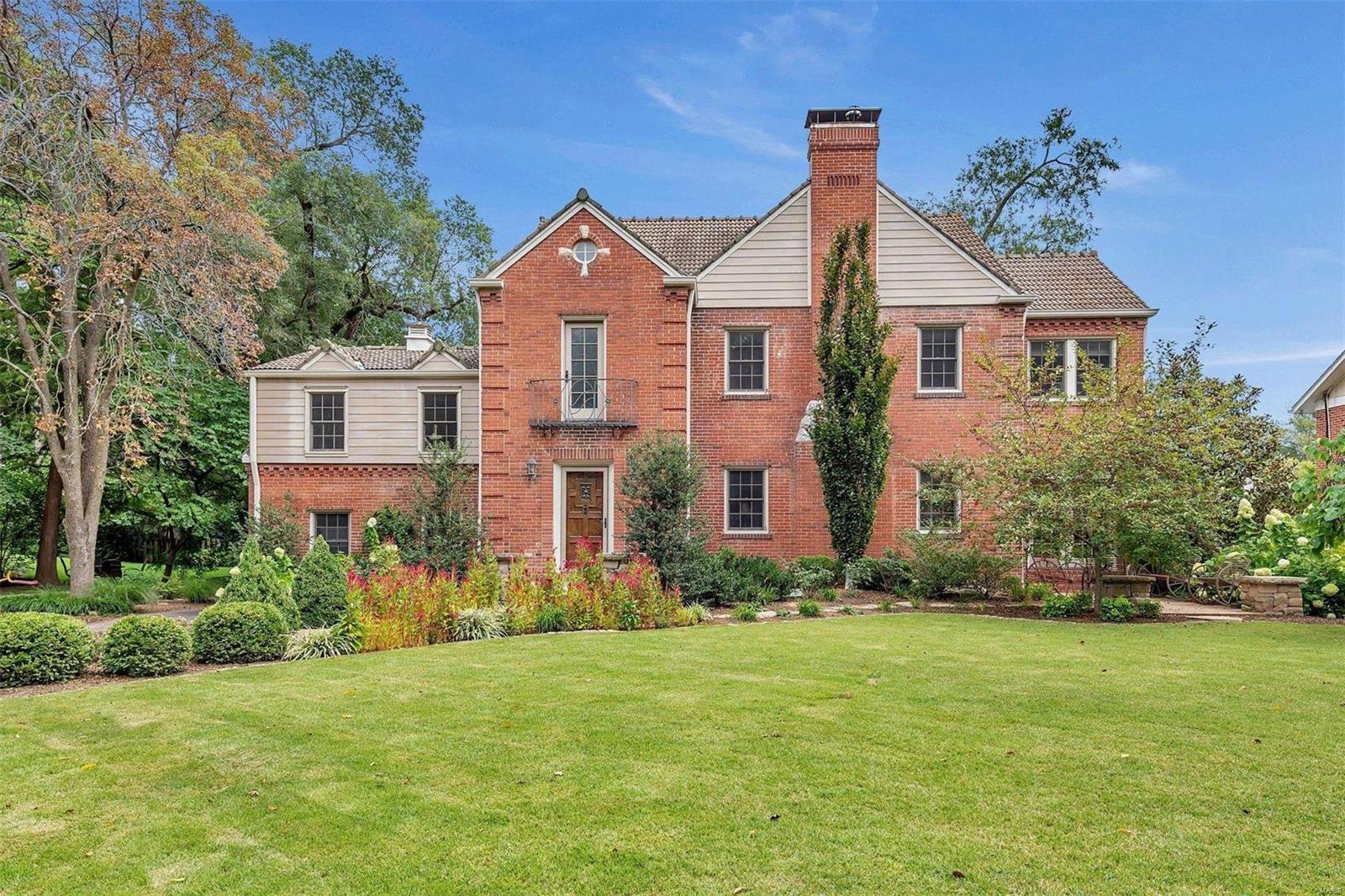 Charming two-story Tudor in the coveted La Hacienda neighborhood! Totally renovated & freshly painted this home encompasses classic Ladue style with present-day family needs. Greeted by a inviting entryway you will be immediately drawn inside. Ahead you will find a spacious gourmet kitchen with large center island and breakfast bar that opens up to a grand family room, perfect for family dinners or entertaining! Appointed next to the kitchen is an elegant formal dining room featuring french doors that lead to a picturesque backyard. Upstairs is five bedrooms, three updated bathrooms, and laundry! The expansive master suite includes a custom walk-in closet, en suite bath, and sitting room. The impressive finished lower level features large rec room, full bathroom, and endless storage. Hardwood floors throughout, three-zone HVAC, new windows, mud room, ten-foot ceilings, built-in bookcases and gorgeous details make this a must see! Additional Rooms: Mud Room, Sun Room