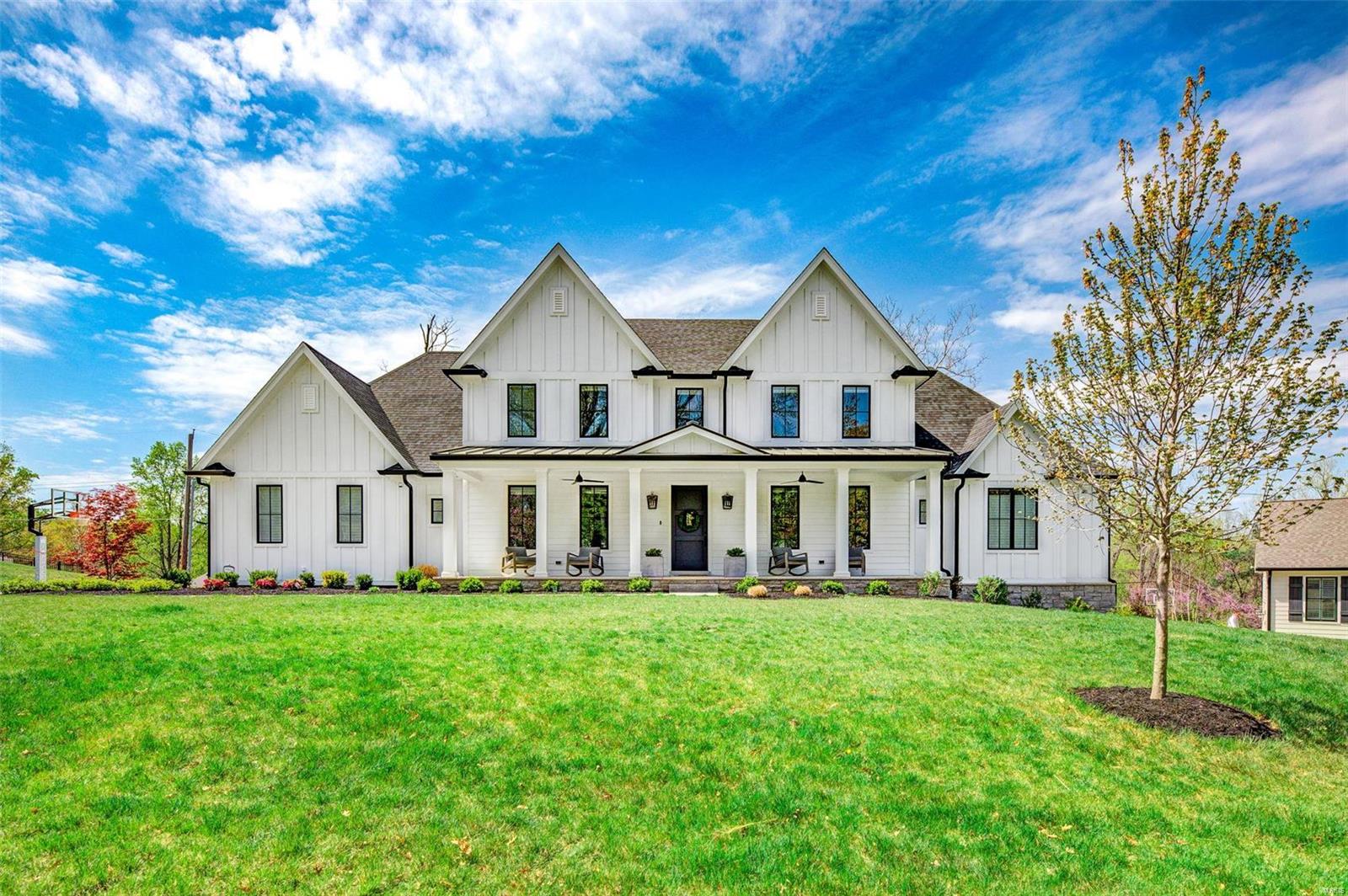 This beautiful 3 yr. old custom built home is situated on nearly a ½ acre lot in the popular Hickory Hill neighborhood. This modern farmhouse style home offers 5 bedrooms, 4 full baths, 2 half baths, 2 laundry areas, and finished walk out lower level. The open floor plan is designed for today’s living and easy entertaining. The stunning kitchen has custom white cabinetry, Quartz counters, stainless appliances, center island & large walk-in pantry. The Kitchen opens to the Dining area & the Family Room featuring 10 ft beamed ceiling & charming window seats flank the fireplace.  Main Floor Master Suite with Sitting Room & luxury bath. Well planned service area features 7 cubbies, drop station, ½ bath, Office/Laundry Room & easy access to oversized 3 car garage. Upstairs is a loft area, 3 spacious bedrooms, 2 additional baths & 2nd laundry room. Finished walk out lower level with bedroom, bath & recreation area. Enjoy summer evenings on the lovely screen porch. Thank you for visiting!