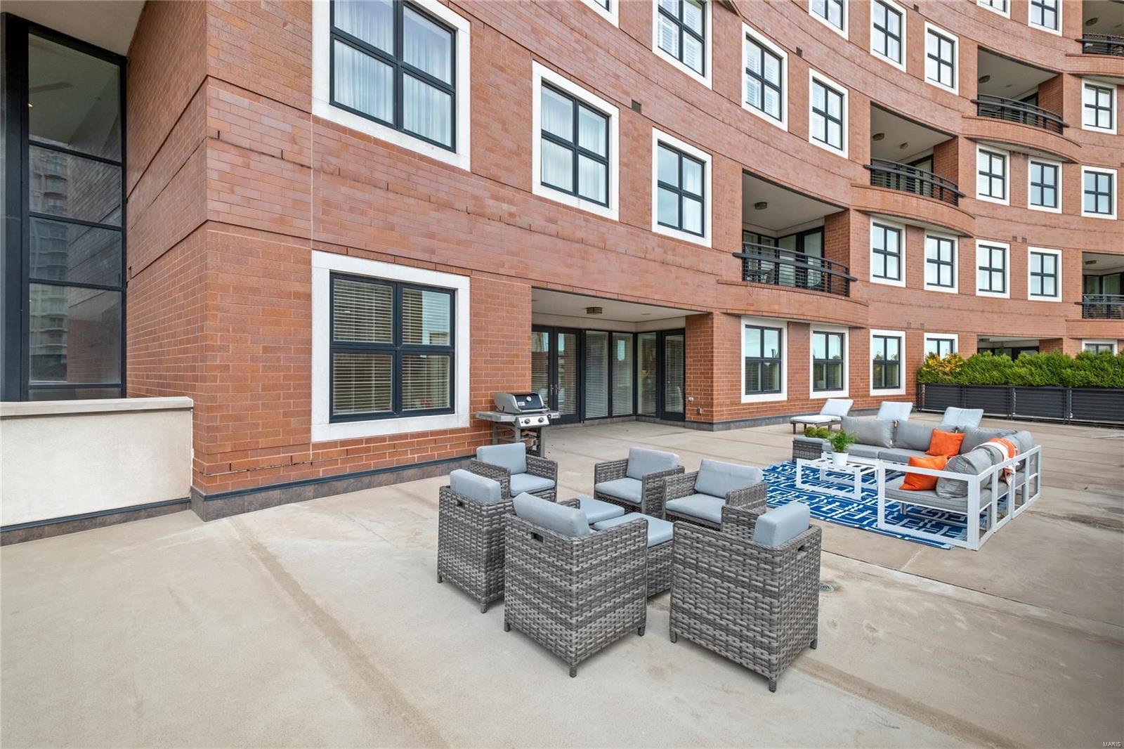 Exceptional 2,400 sqft of living space with one of the largest terraces in Clayton! Situated on the 3rd floor with premium south-east views, this condo has a wonderful master suite with 2 generous walk-in closets and bathroom fit for a king or queen. Guest suite is on opposite end of condo for maximum privacy and equipped with a full bath, walk in closet and french doors accessing the enormous terrace. Freshly painted throughout and all new carpet, this condo feels like a home and offers an oversized family room open to dining room, separate office and a breakfast room open to kitchen. Laundry room and 1/2 bath complete the space. 2 parking spaces #103 & #104 plus storage unit #53 located on 2nd floor of garage. 24 hour lobby attendant, valet parking, fitness room, club room, dog park and shopping/restaurants right out your door. Walk to all that Clayton has to offer! Location: End Unit