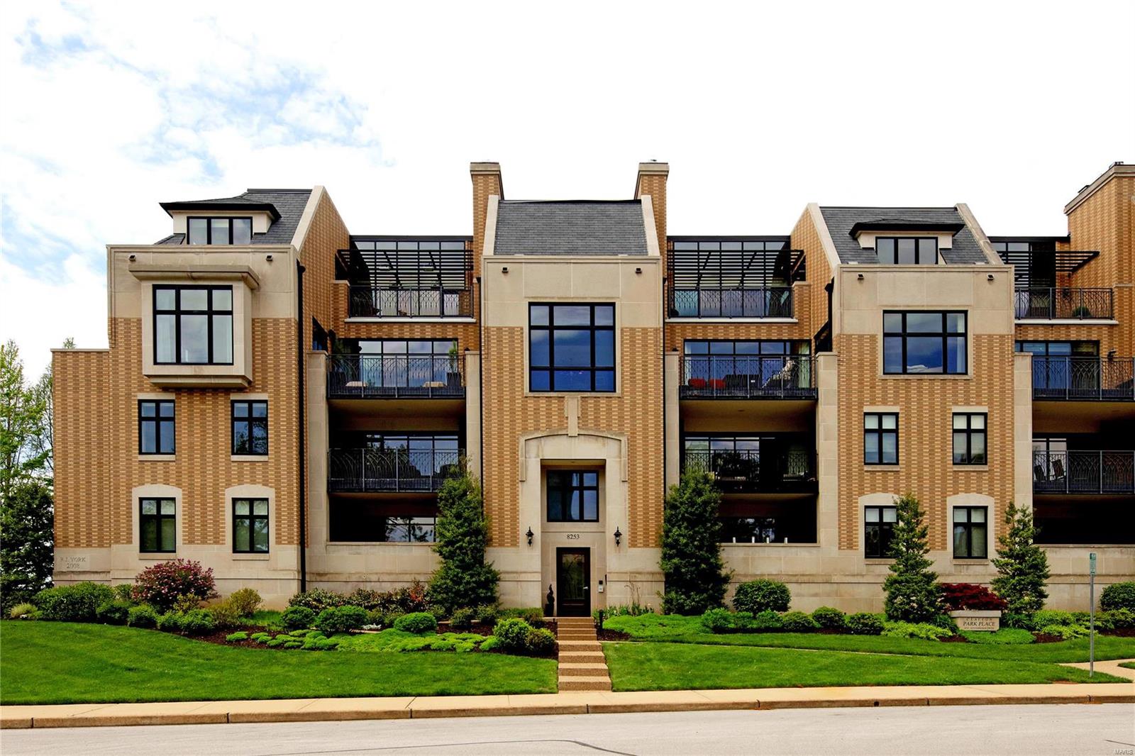 Fantastic penthouse w/ stunning view of Shaw Park & the Clayton skyline! 3783 sq ft, 4 bedroom suites, 4 baths, dining room, family room, living room, media room, study, laundry room, service entry & hall w/ access to kitchen, elevator opens to penthouse foyer from garage & secure main lobby, 3 garage spaces, & storage unit. 10' ceilings, 8' doors, extensive molding, casework, crown molding, & recessed speakers & lights throughout, 4 terraces, 5 fireplaces located in family room, master suite, living room, study, & terrace. Center island kitchen w/ granite, custom cabinetry maximizes storage, Bosch dishwasher, instant hot/cold water dispenser, Subzero refrigerator & freezer drawers, Wolf 4 burner gas stove w/ griddle, Wolf wall oven, & Subzero side by side. Master suite w/ 10' tray ceiling, wet bar w/ refrigeration, private terrace. Master bath w/ heated marble floors, spa tub for 2, multi-head steam shower, adjoins dressing room w/ center island shelving & custom built-in organizers. Location: City